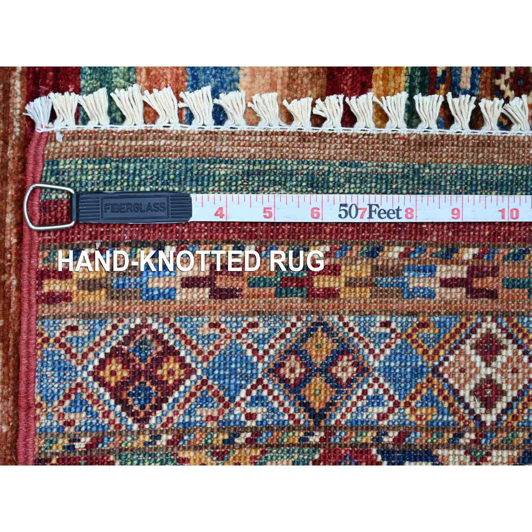 Tribal-Geometric-Hand-Knotted-Rug-107065