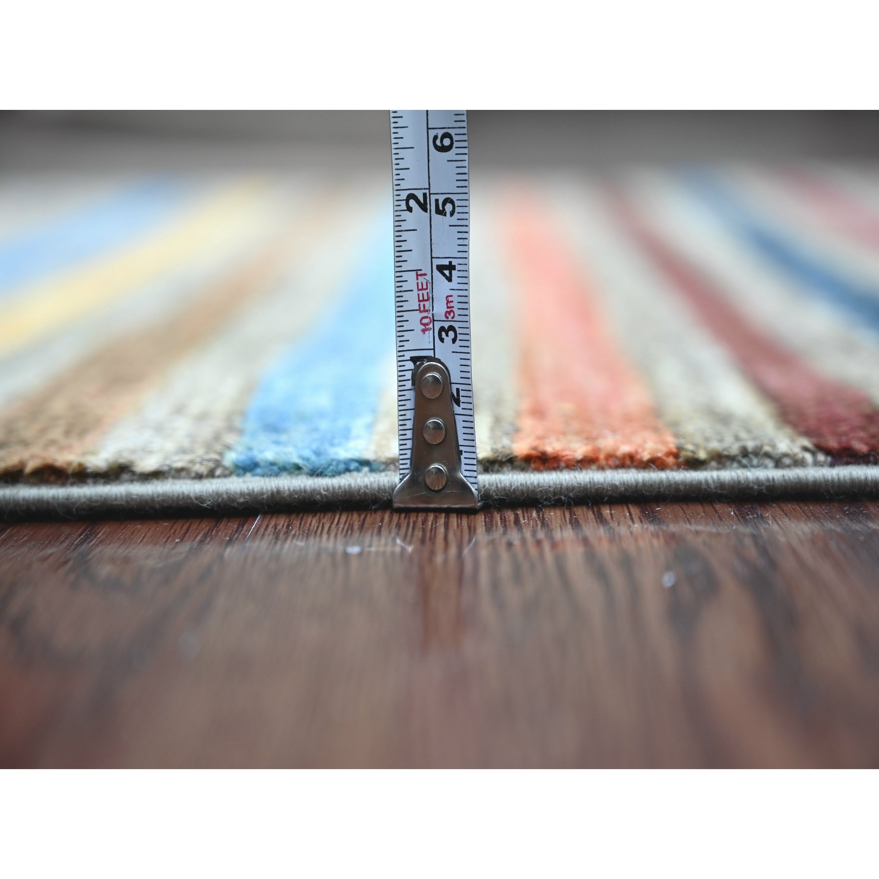 Tribal-Geometric-Hand-Knotted-Rug-107085