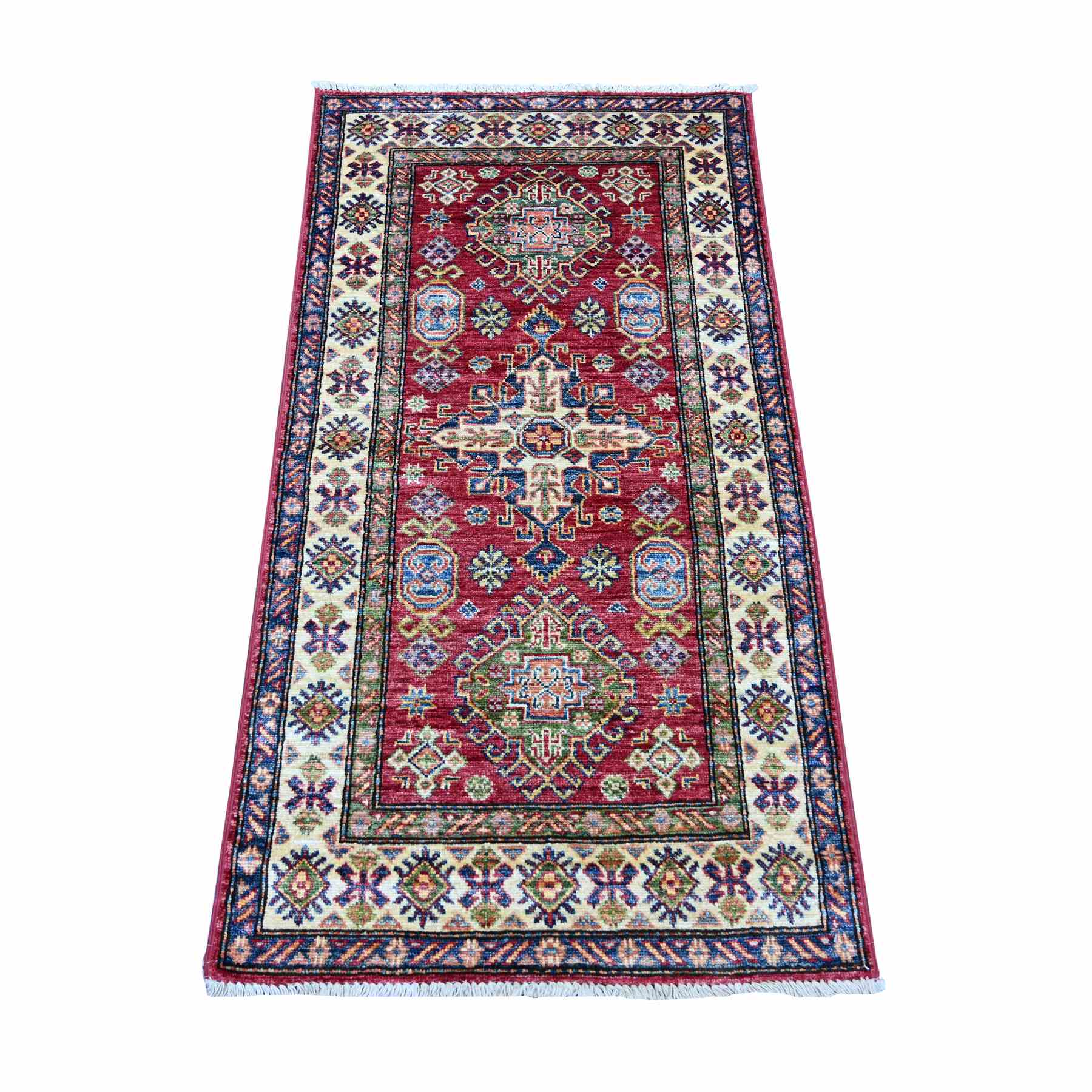 Tribal-Geometric-Hand-Knotted-Rug-107100