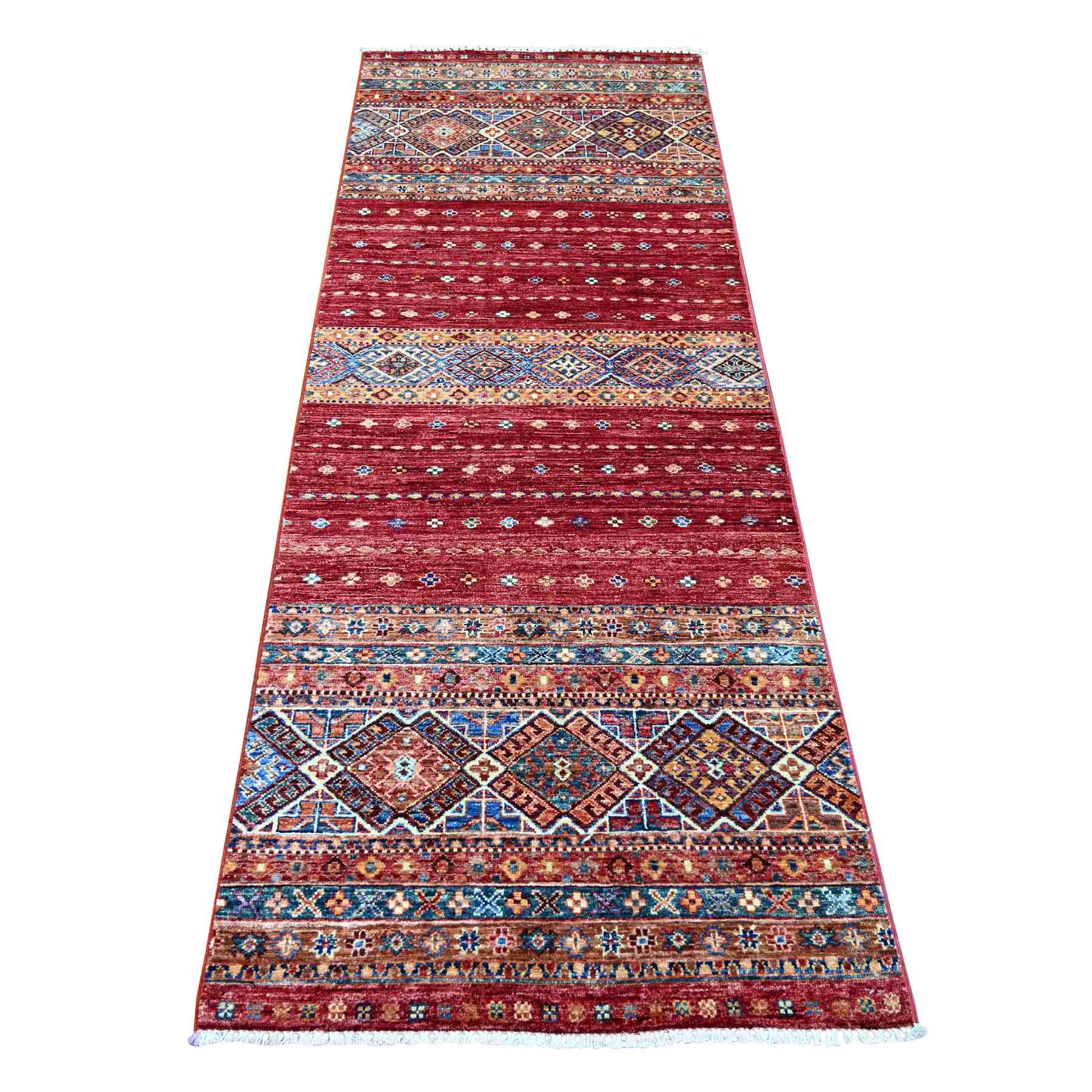 Tribal-Geometric-Hand-Knotted-Rug-107135