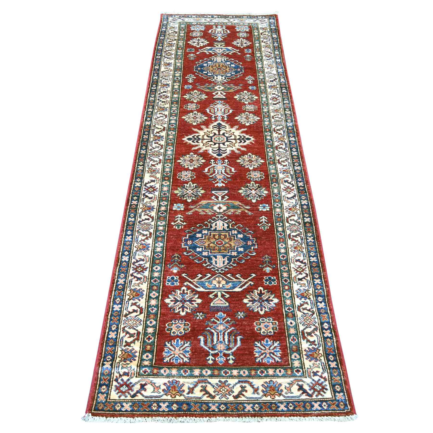 Tribal-Geometric-Hand-Knotted-Rug-107250