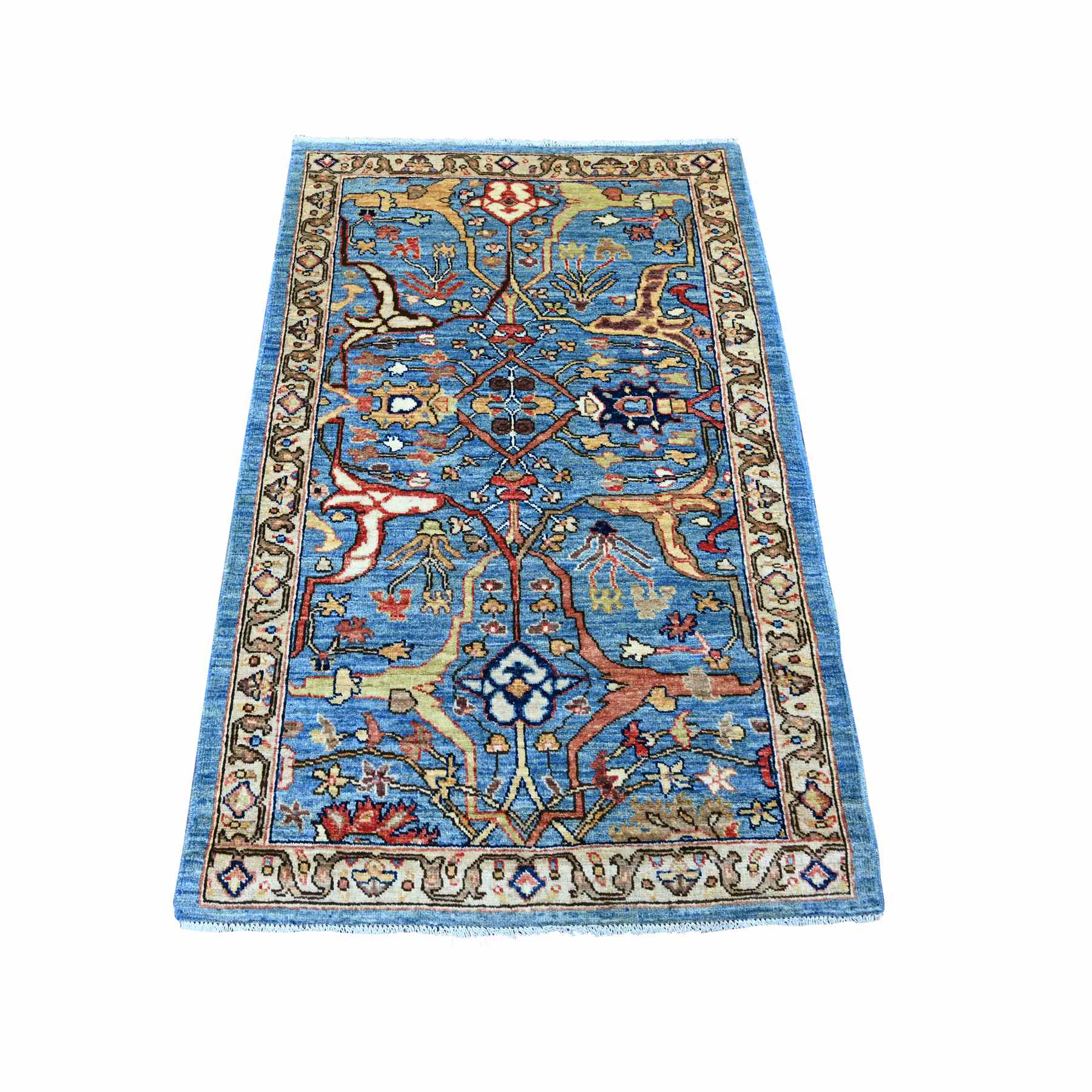 Tribal-Geometric-Hand-Knotted-Rug-107280