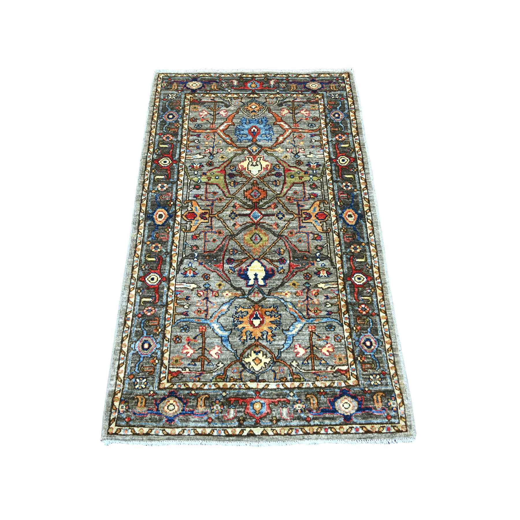 Tribal-Geometric-Hand-Knotted-Rug-107295