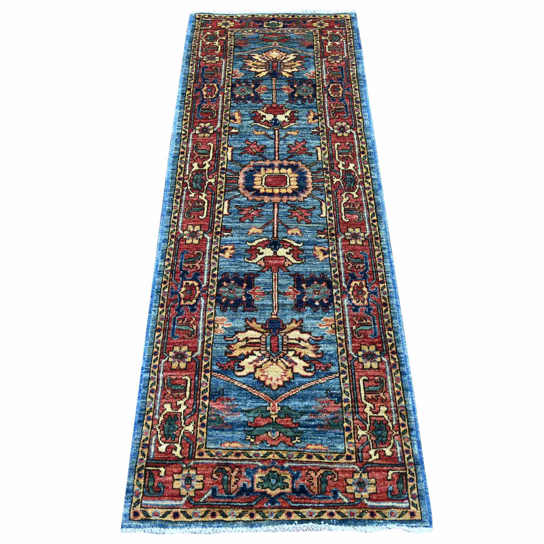 Tribal-Geometric-Hand-Knotted-Rug-107300