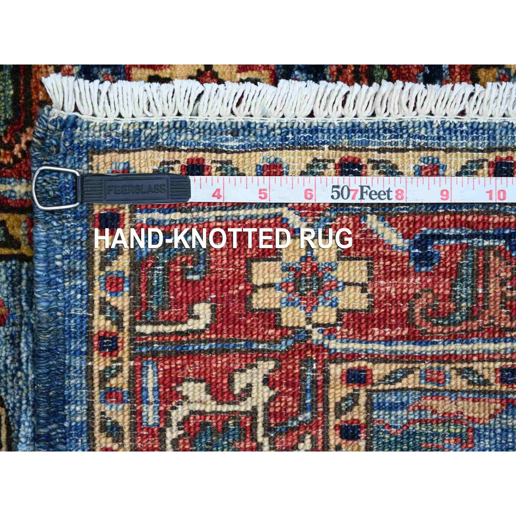 Tribal-Geometric-Hand-Knotted-Rug-107300