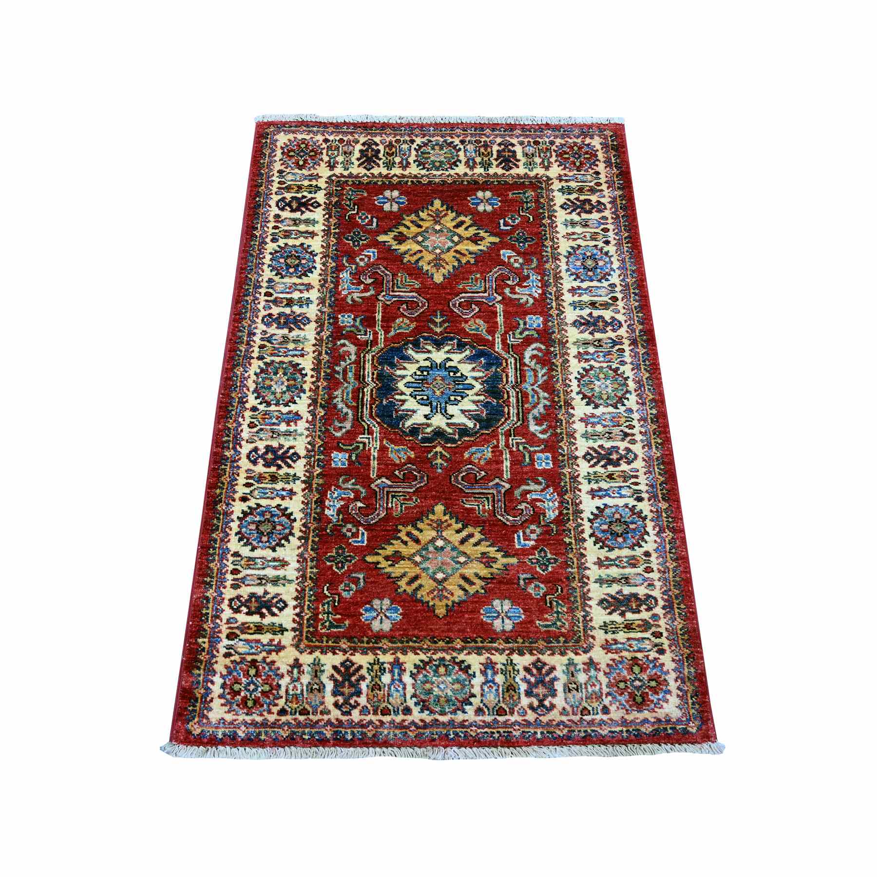 Tribal-Geometric-Hand-Knotted-Rug-107330