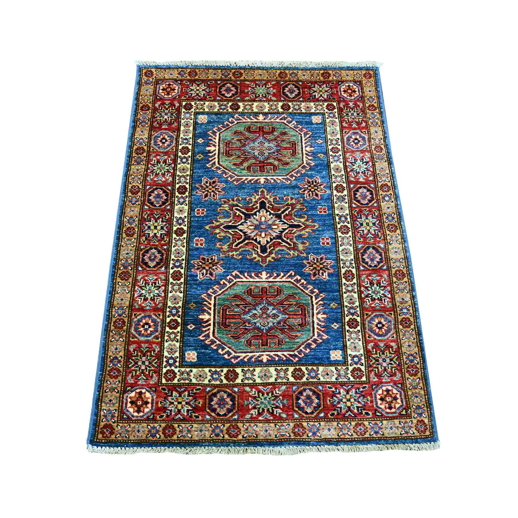 Tribal-Geometric-Hand-Knotted-Rug-107340
