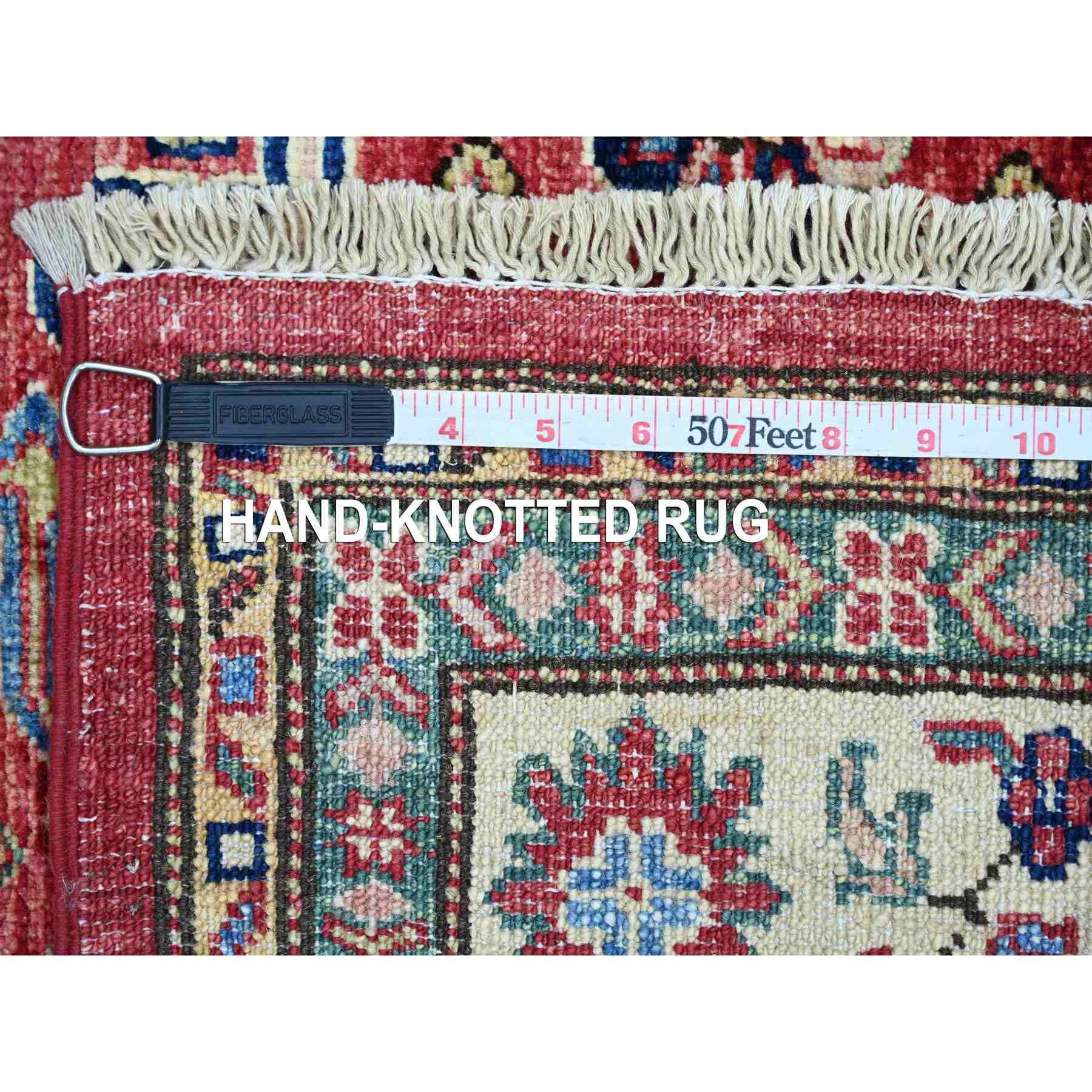 Tribal-Geometric-Hand-Knotted-Rug-107345