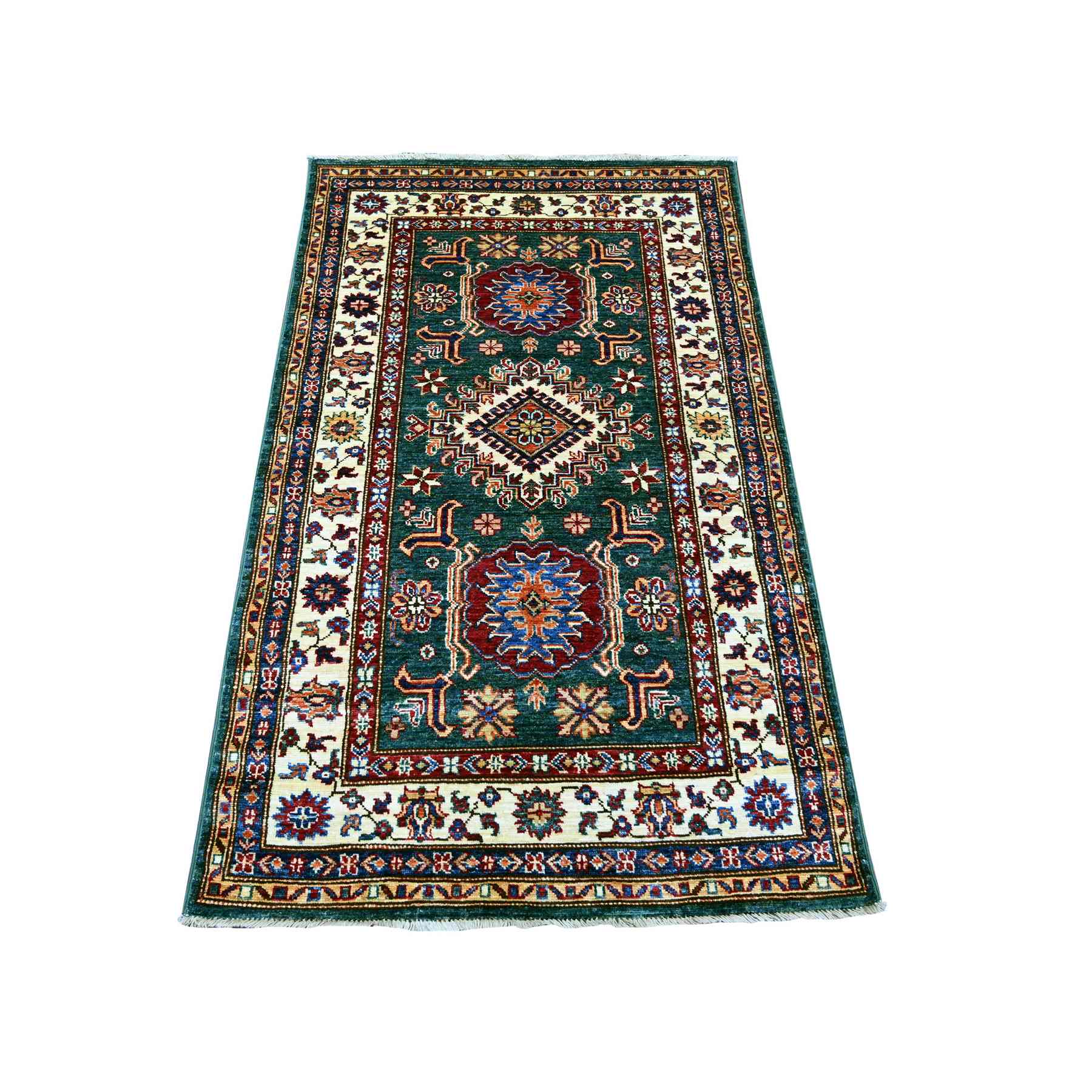 Tribal-Geometric-Hand-Knotted-Rug-107360