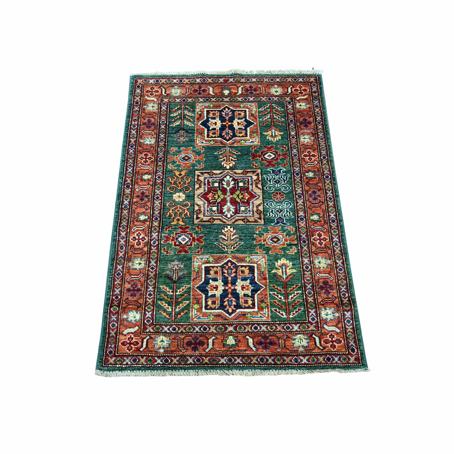 Tribal-Geometric-Hand-Knotted-Rug-107375