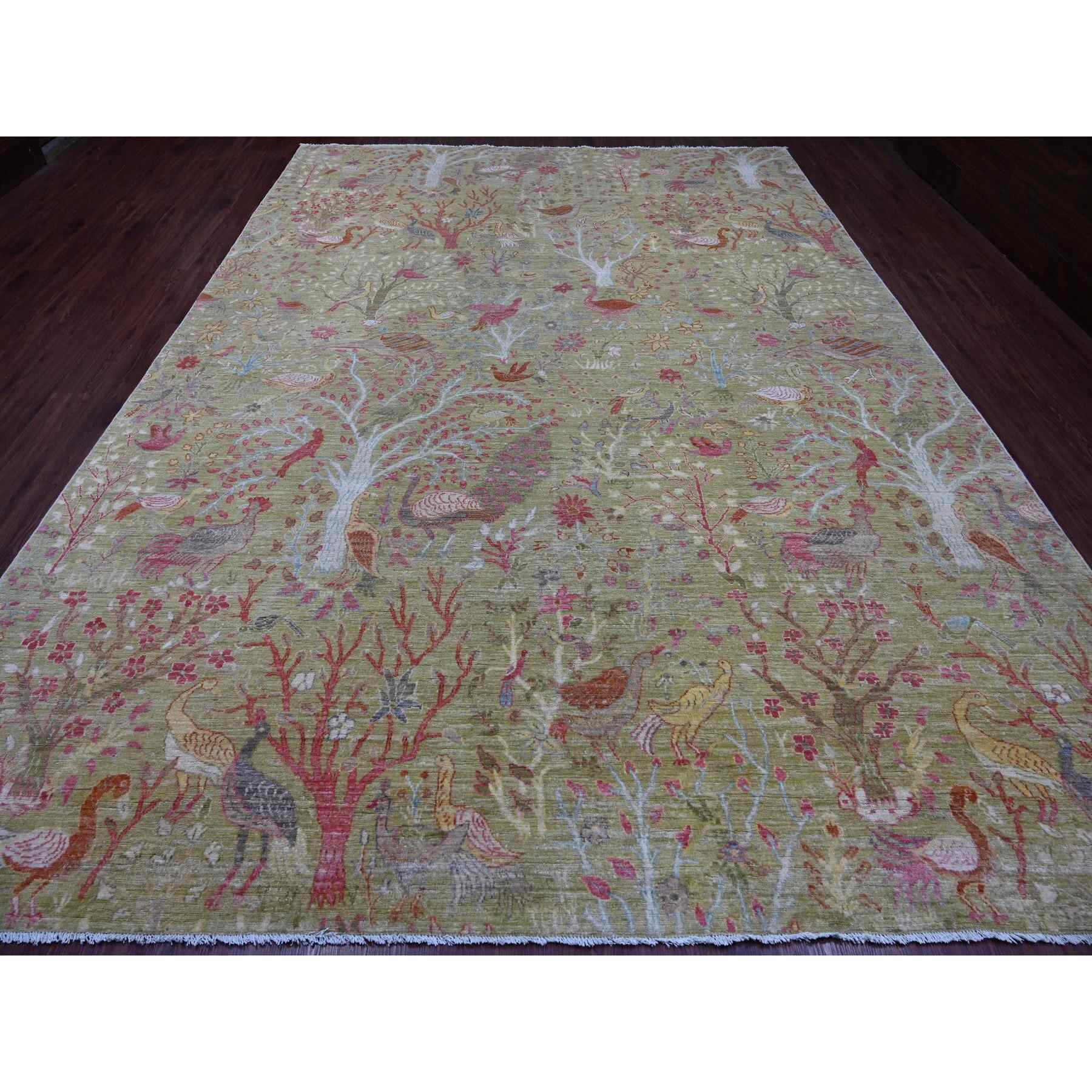 Oushak-And-Peshawar-Hand-Knotted-Rug-107535