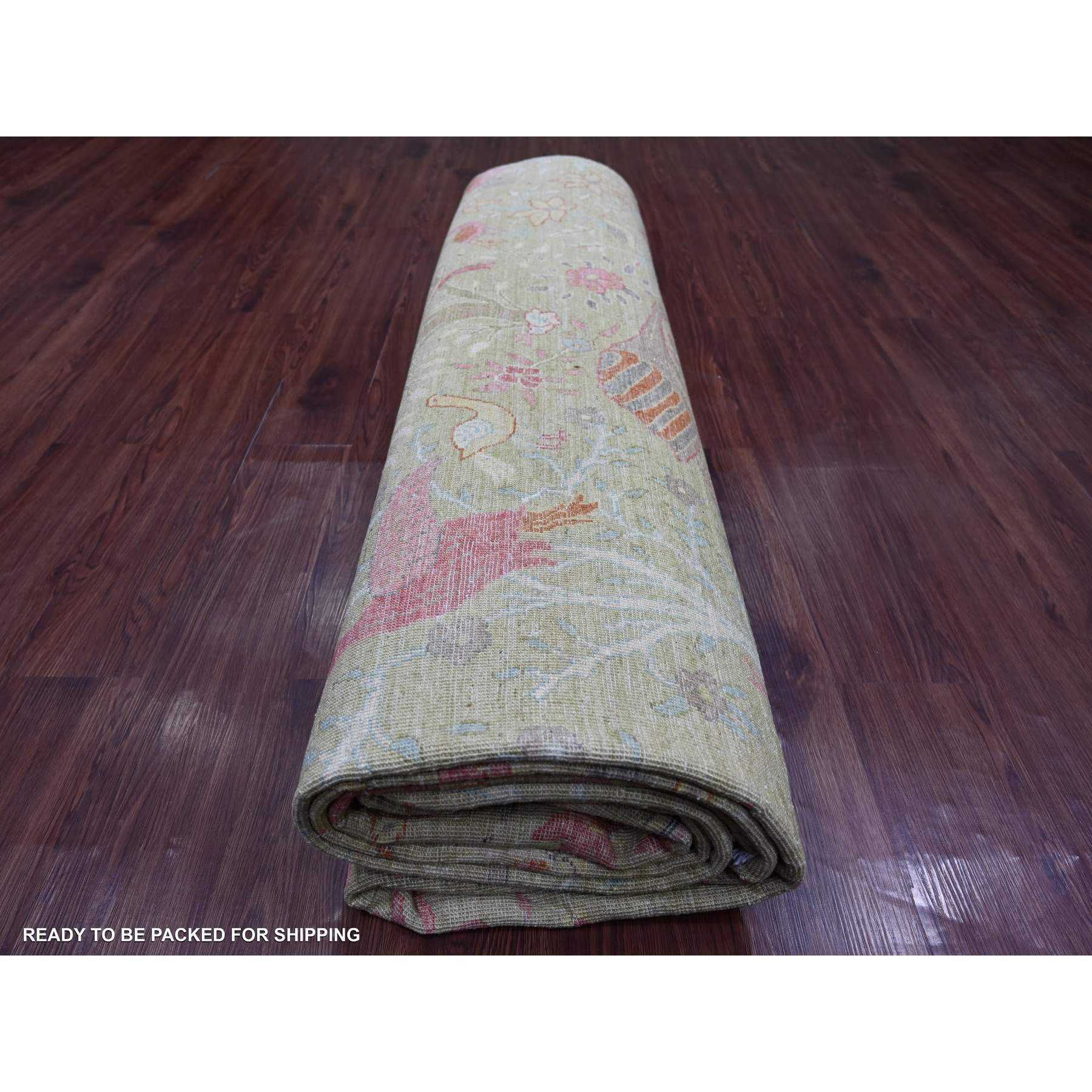Oushak-And-Peshawar-Hand-Knotted-Rug-107535