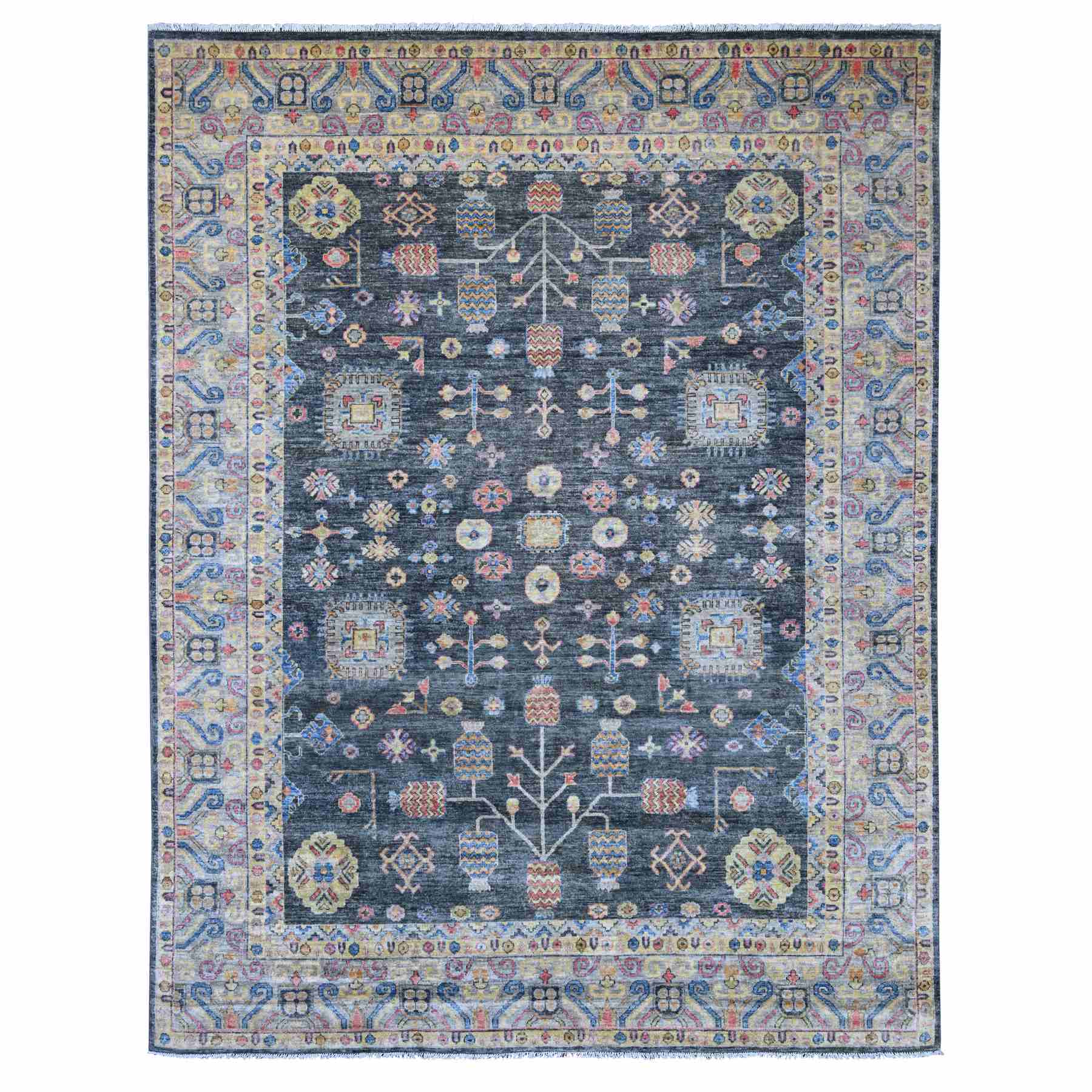 Oushak-And-Peshawar-Hand-Knotted-Rug-107540