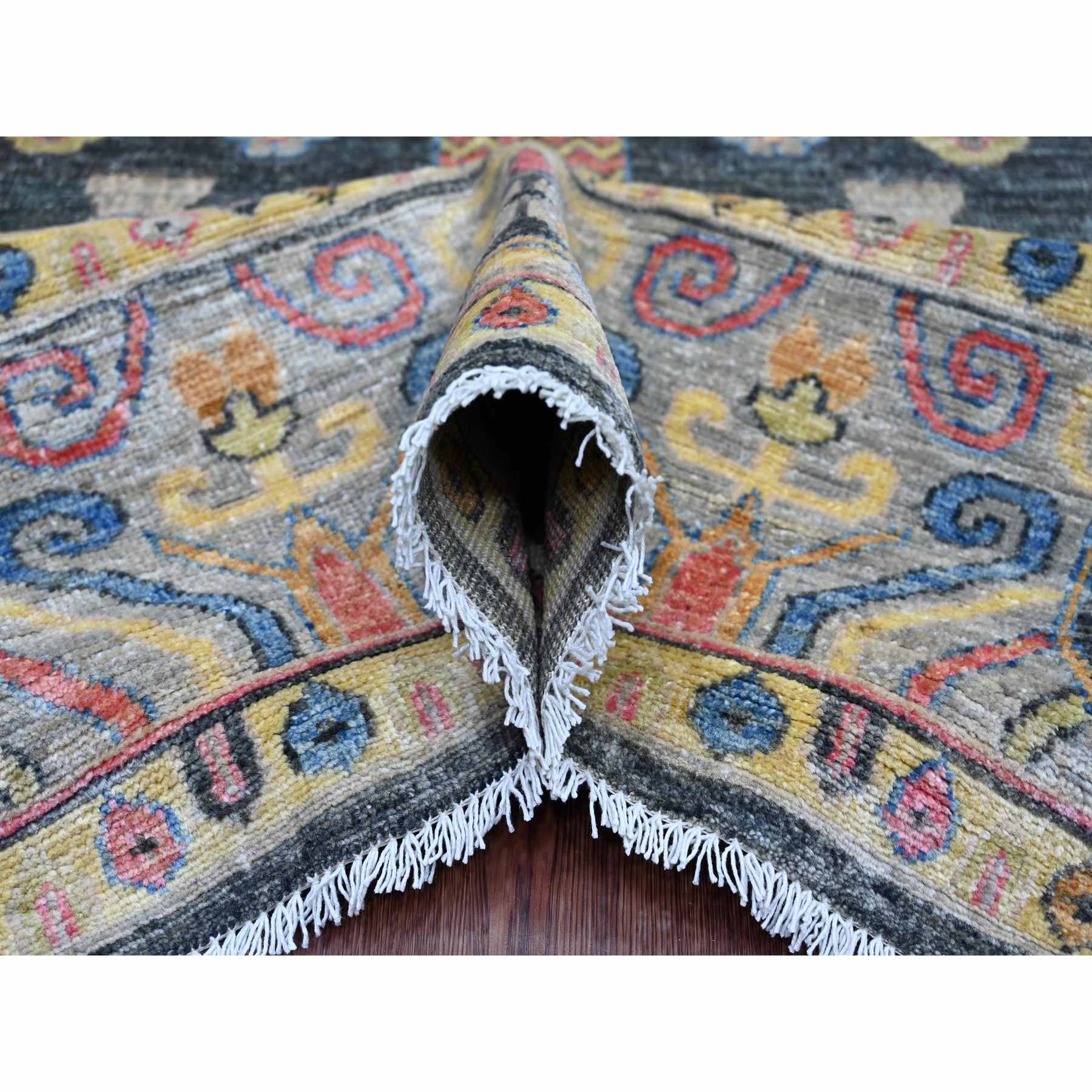 Oushak-And-Peshawar-Hand-Knotted-Rug-107540