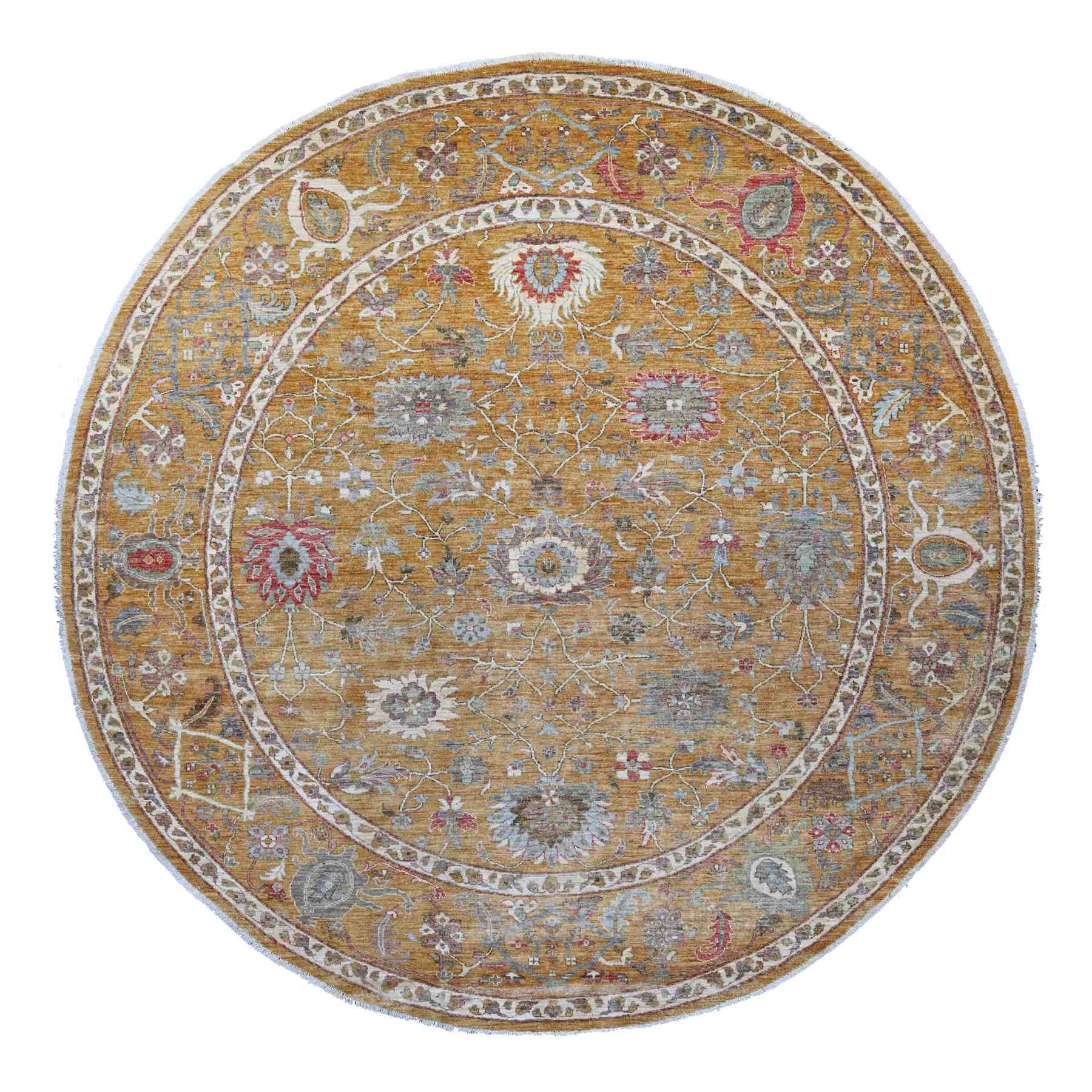 Oushak-And-Peshawar-Hand-Knotted-Rug-107545