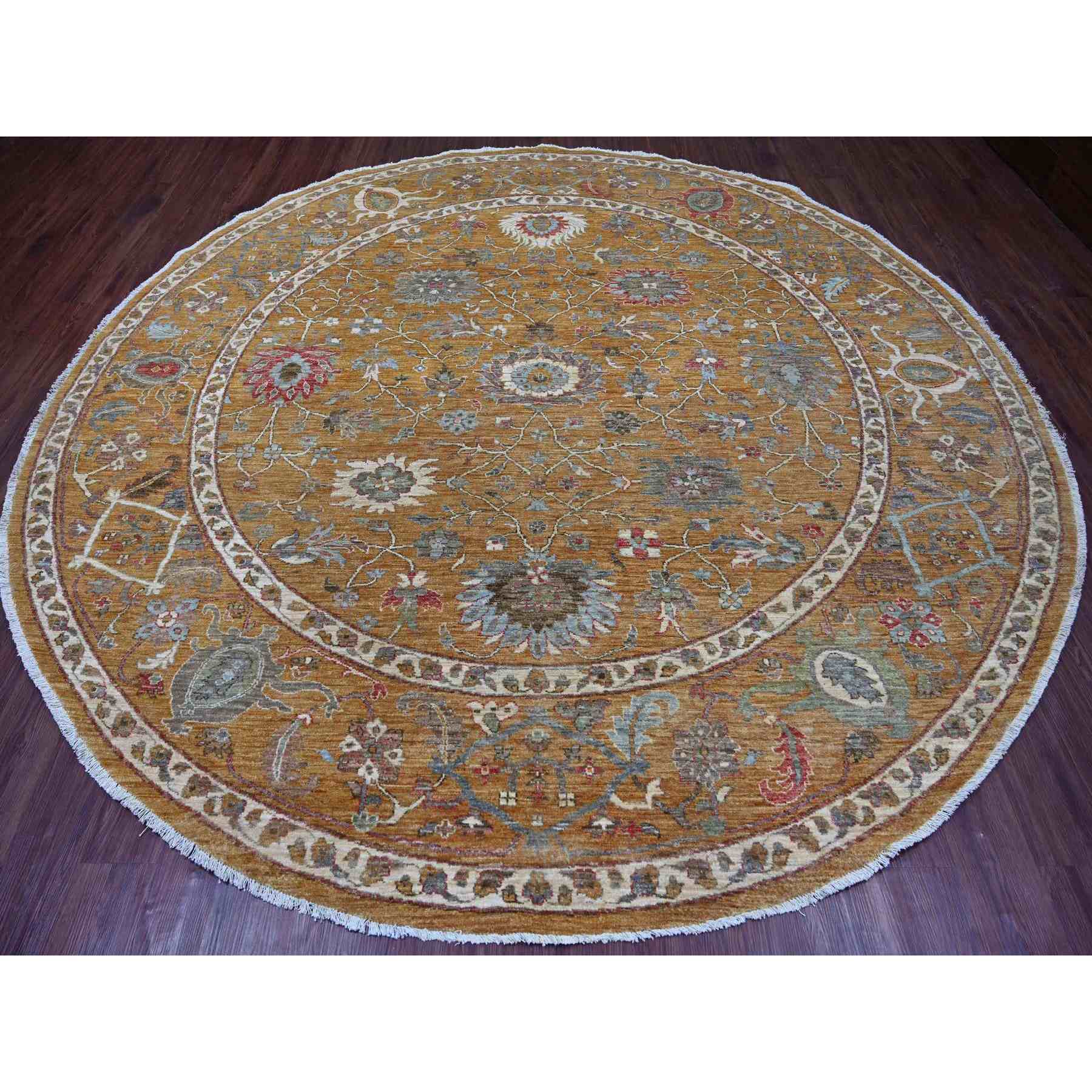 Oushak-And-Peshawar-Hand-Knotted-Rug-107545