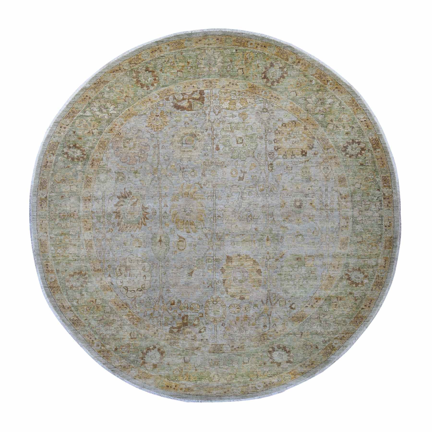 Oushak-And-Peshawar-Hand-Knotted-Rug-107550