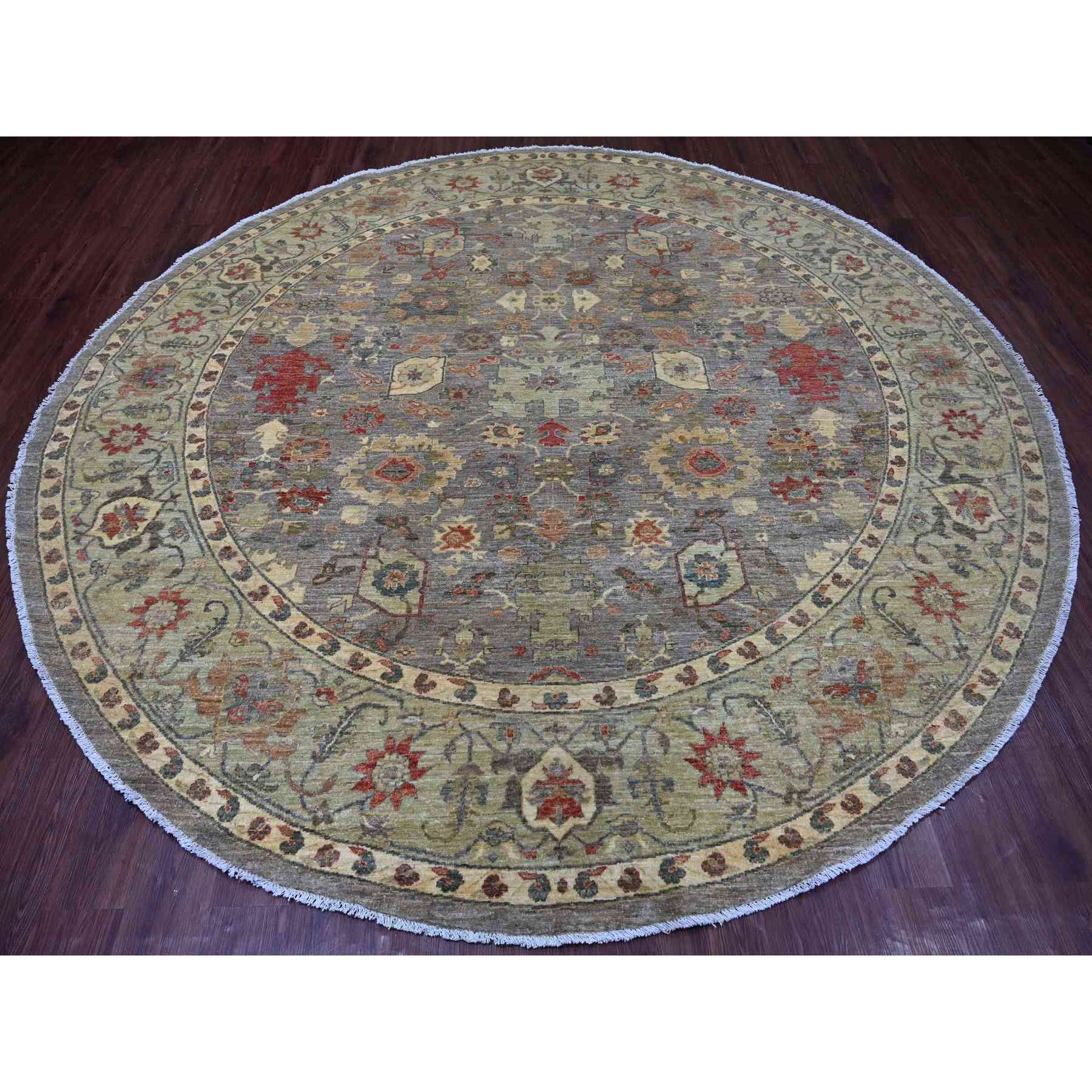 Oushak-And-Peshawar-Hand-Knotted-Rug-107555