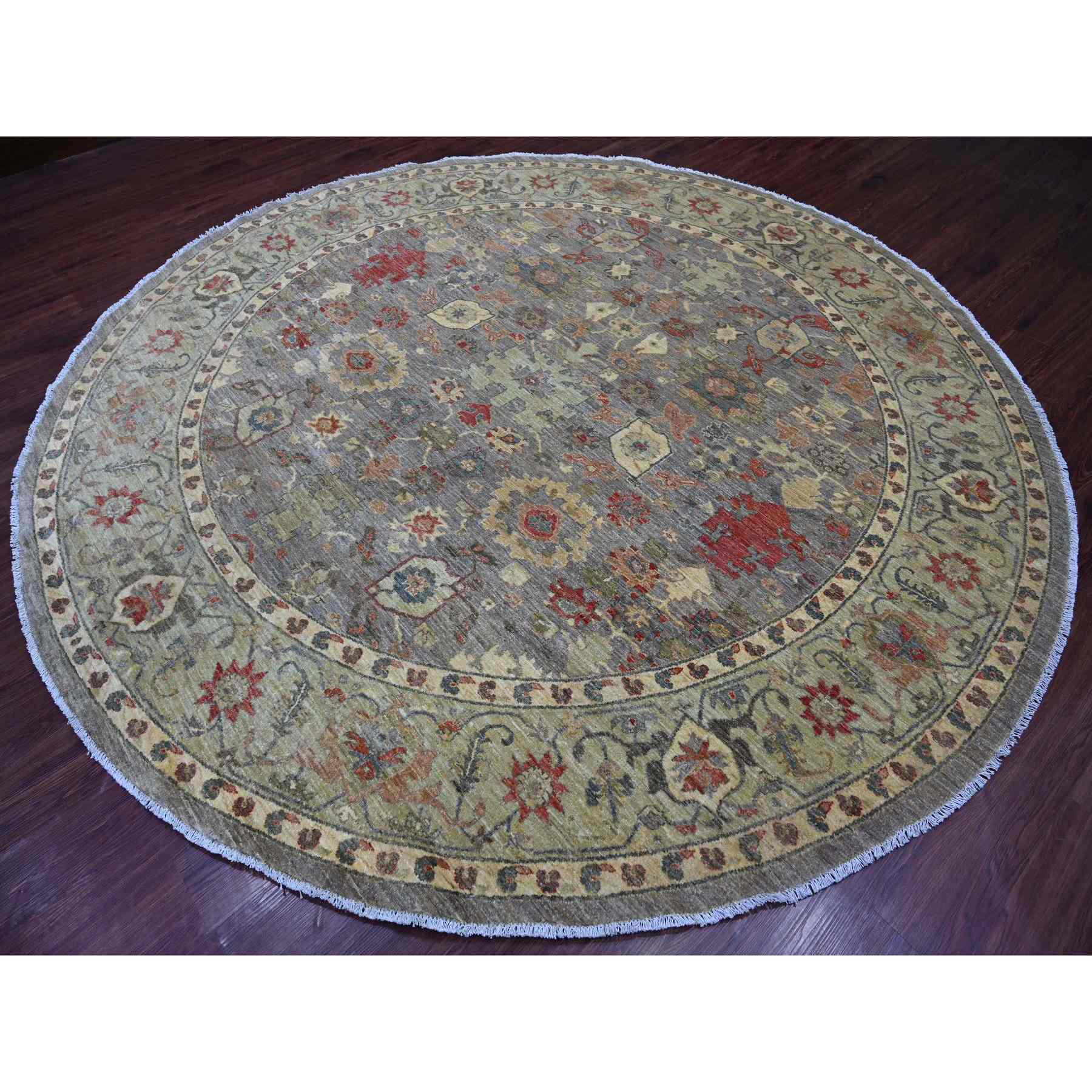 Oushak-And-Peshawar-Hand-Knotted-Rug-107555