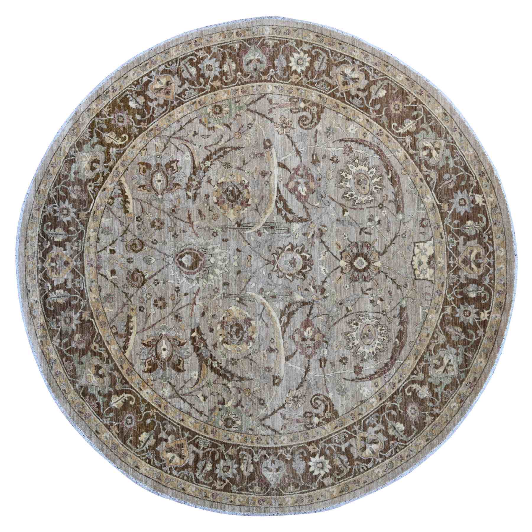 Oushak-And-Peshawar-Hand-Knotted-Rug-107560