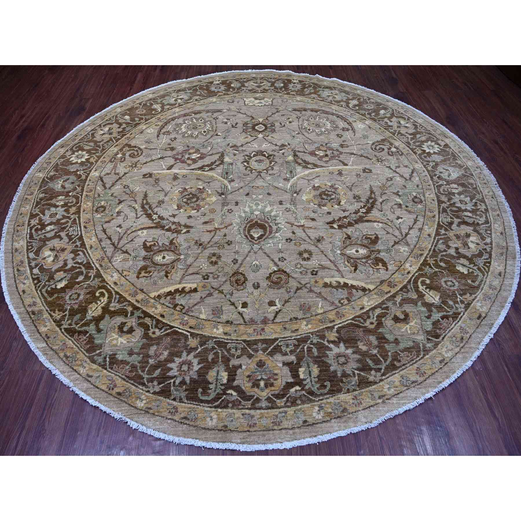 Oushak-And-Peshawar-Hand-Knotted-Rug-107560
