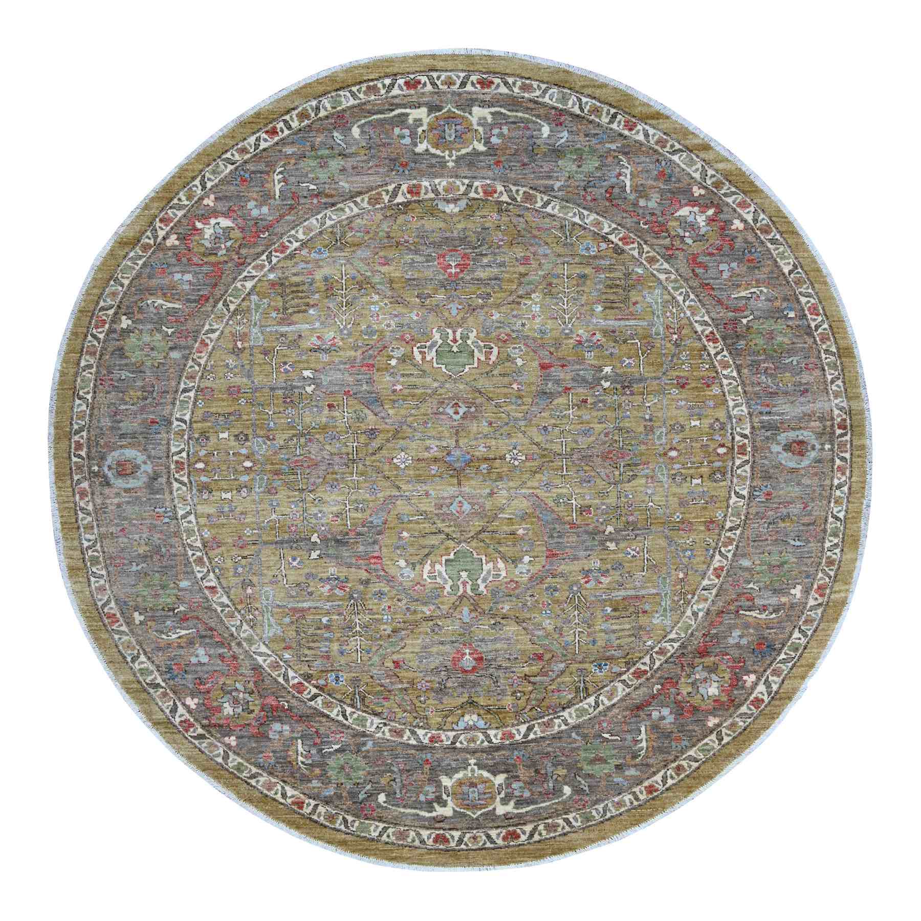 Oushak-And-Peshawar-Hand-Knotted-Rug-107570