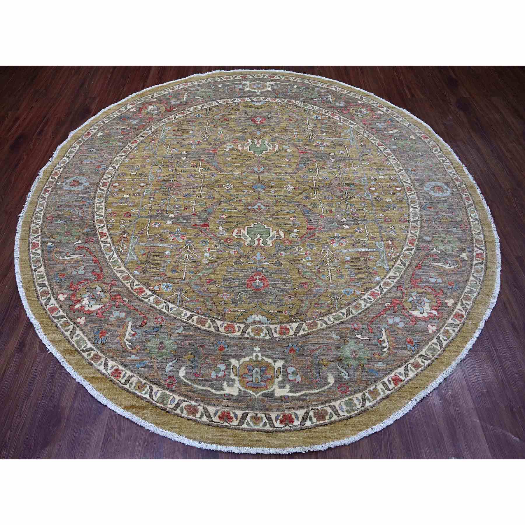 Oushak-And-Peshawar-Hand-Knotted-Rug-107570