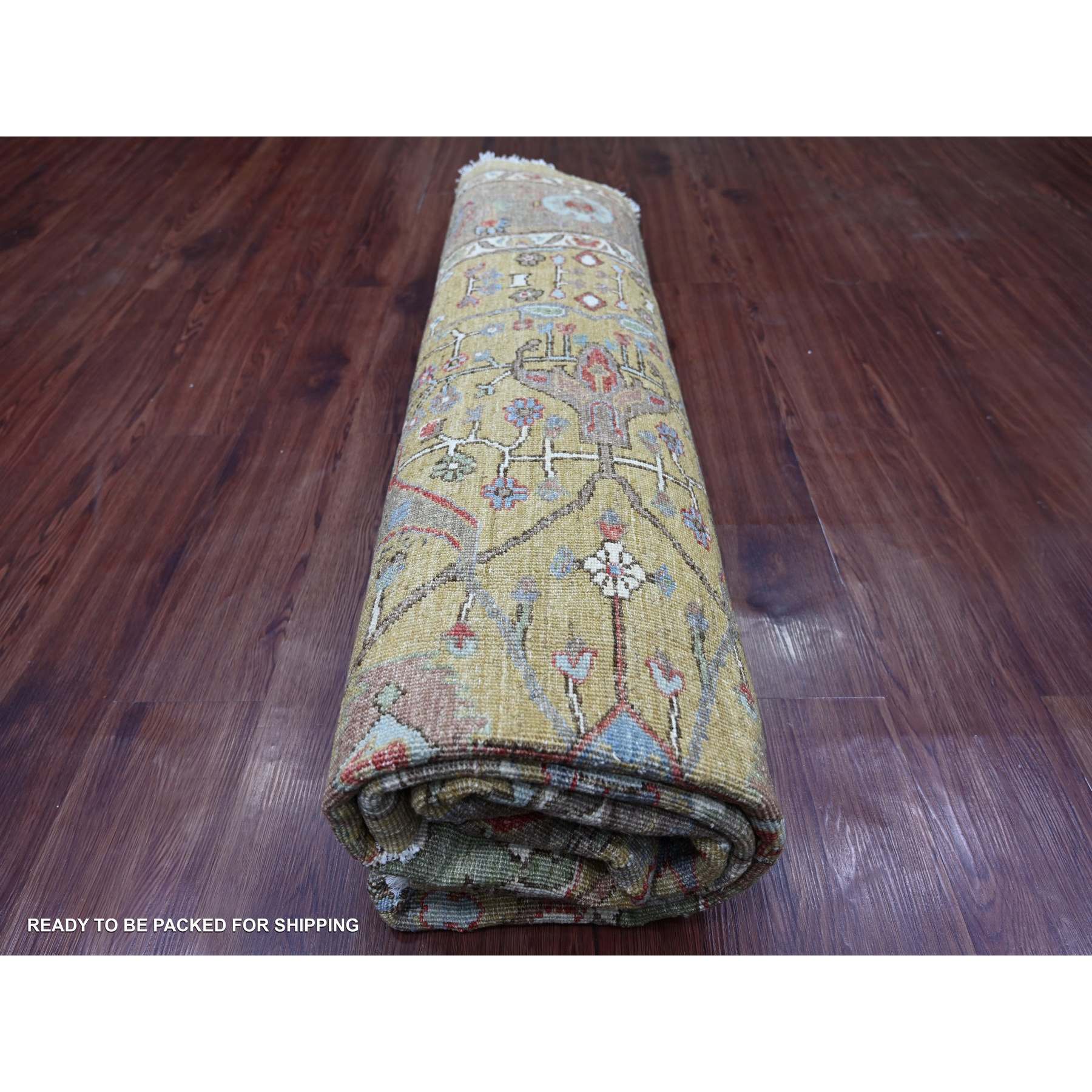 Oushak-And-Peshawar-Hand-Knotted-Rug-107570