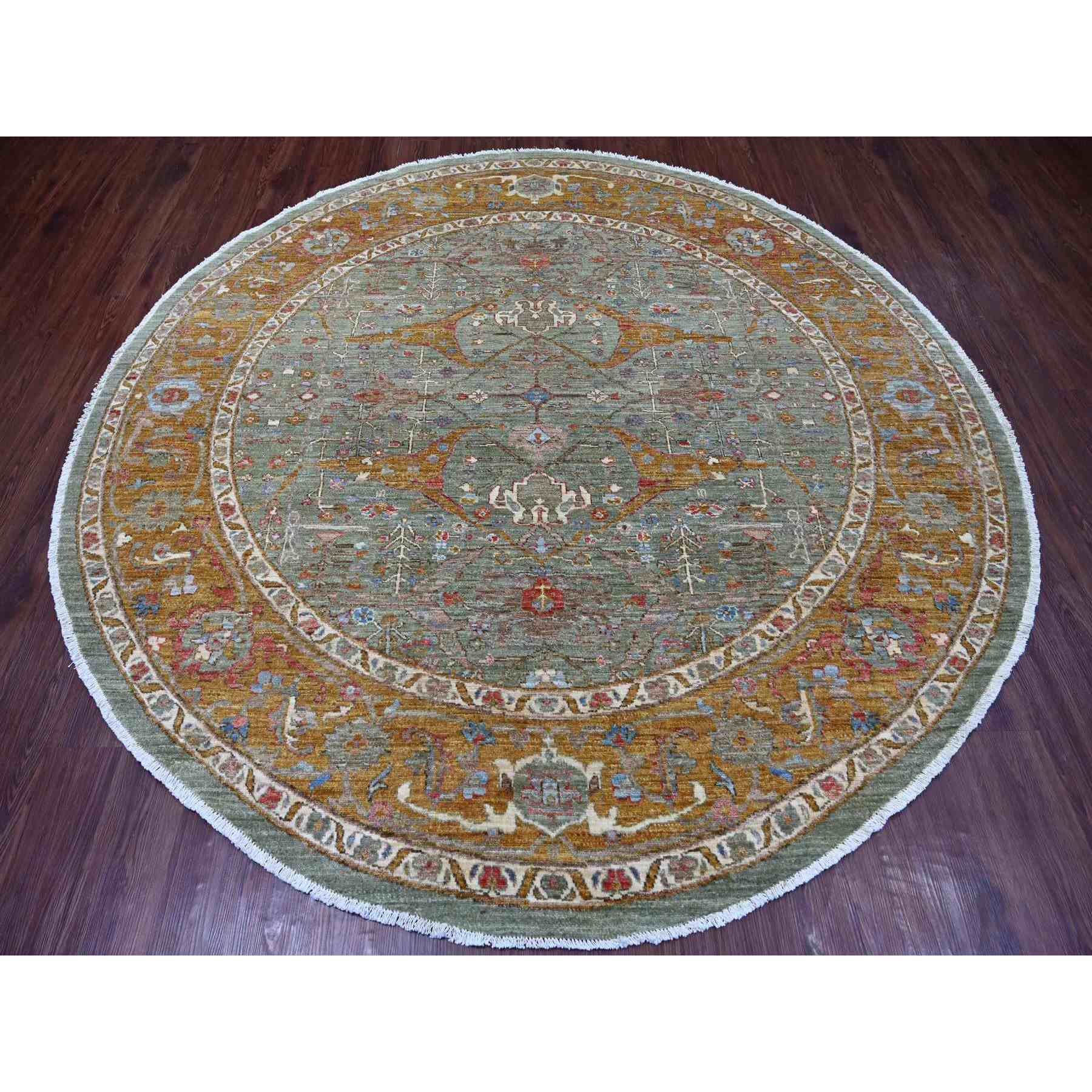 Oushak-And-Peshawar-Hand-Knotted-Rug-107580