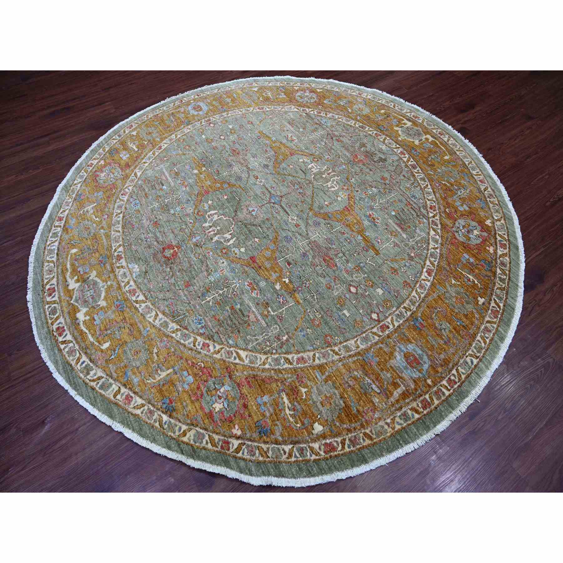 Oushak-And-Peshawar-Hand-Knotted-Rug-107580