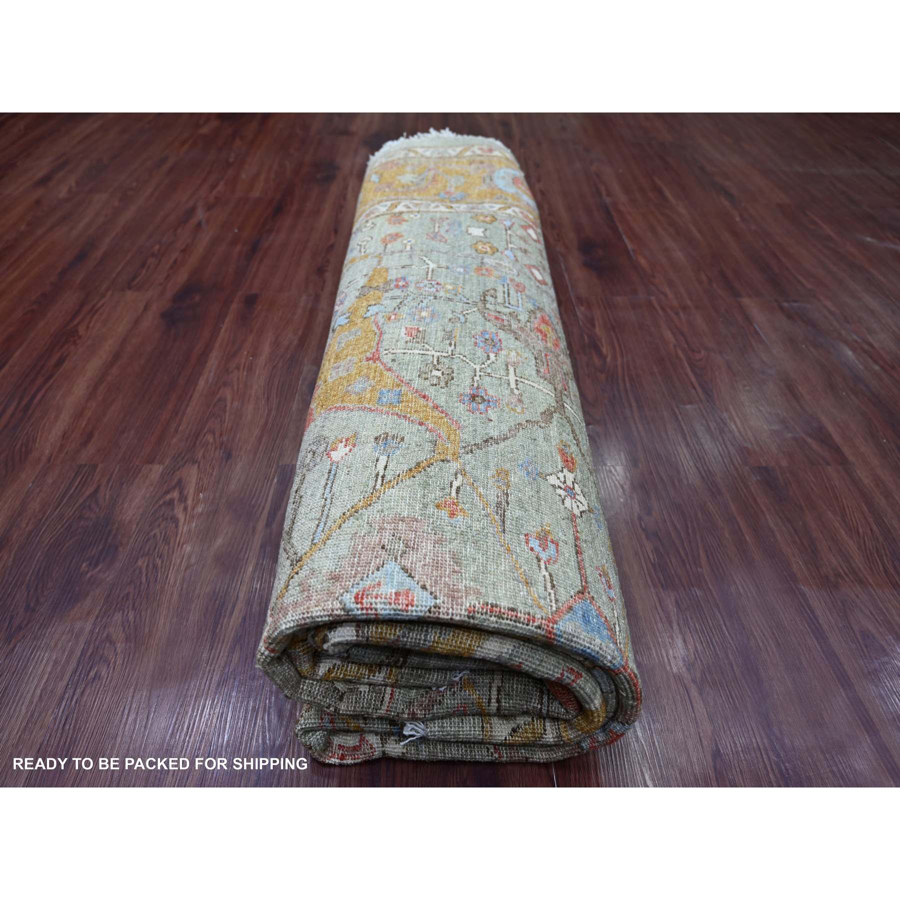 Oushak-And-Peshawar-Hand-Knotted-Rug-107580