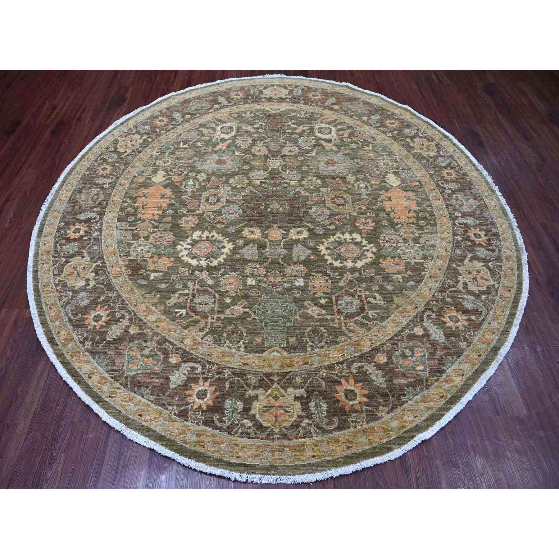 Oushak-And-Peshawar-Hand-Knotted-Rug-107585