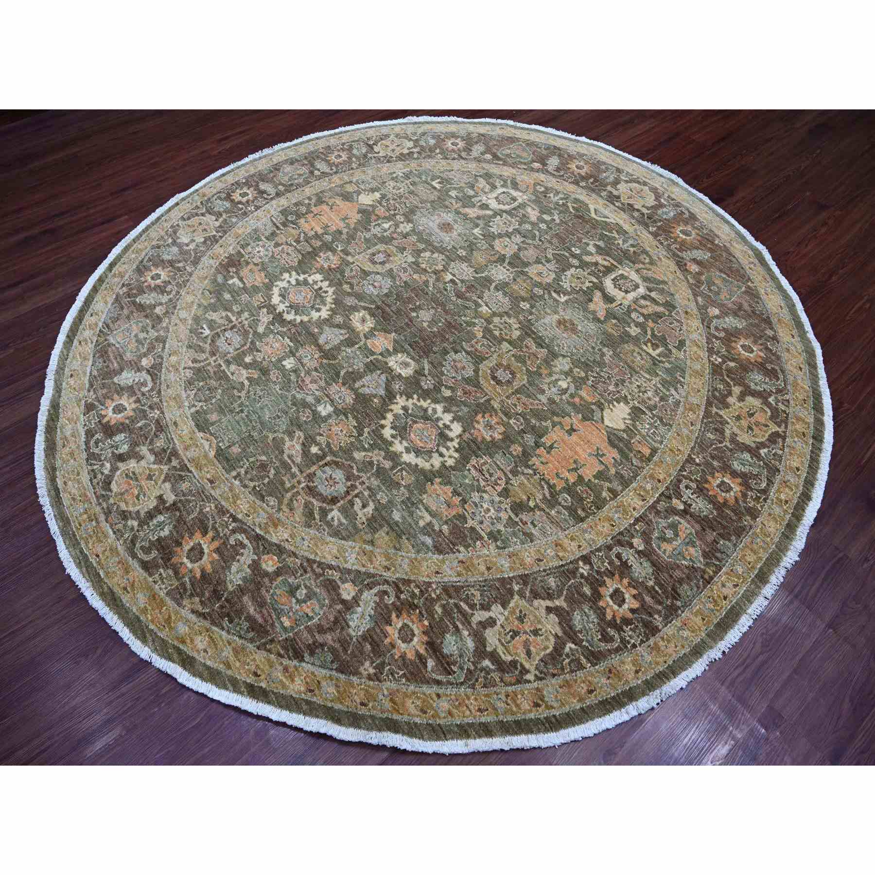 Oushak-And-Peshawar-Hand-Knotted-Rug-107585