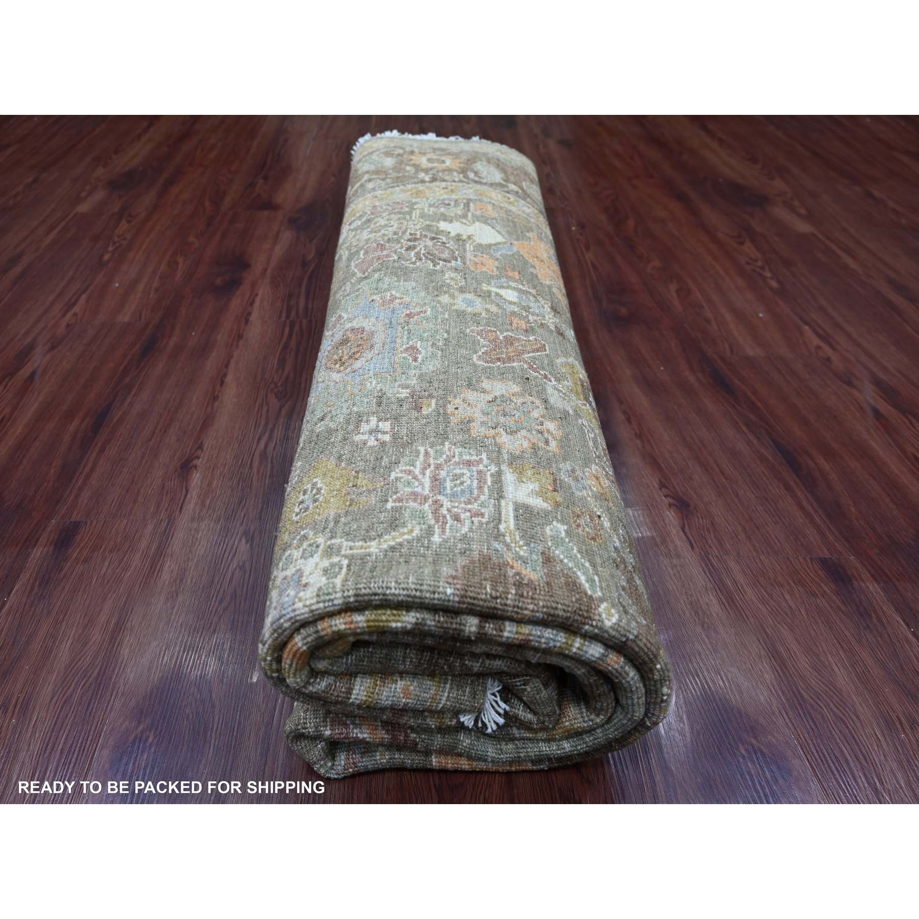 Oushak-And-Peshawar-Hand-Knotted-Rug-107585