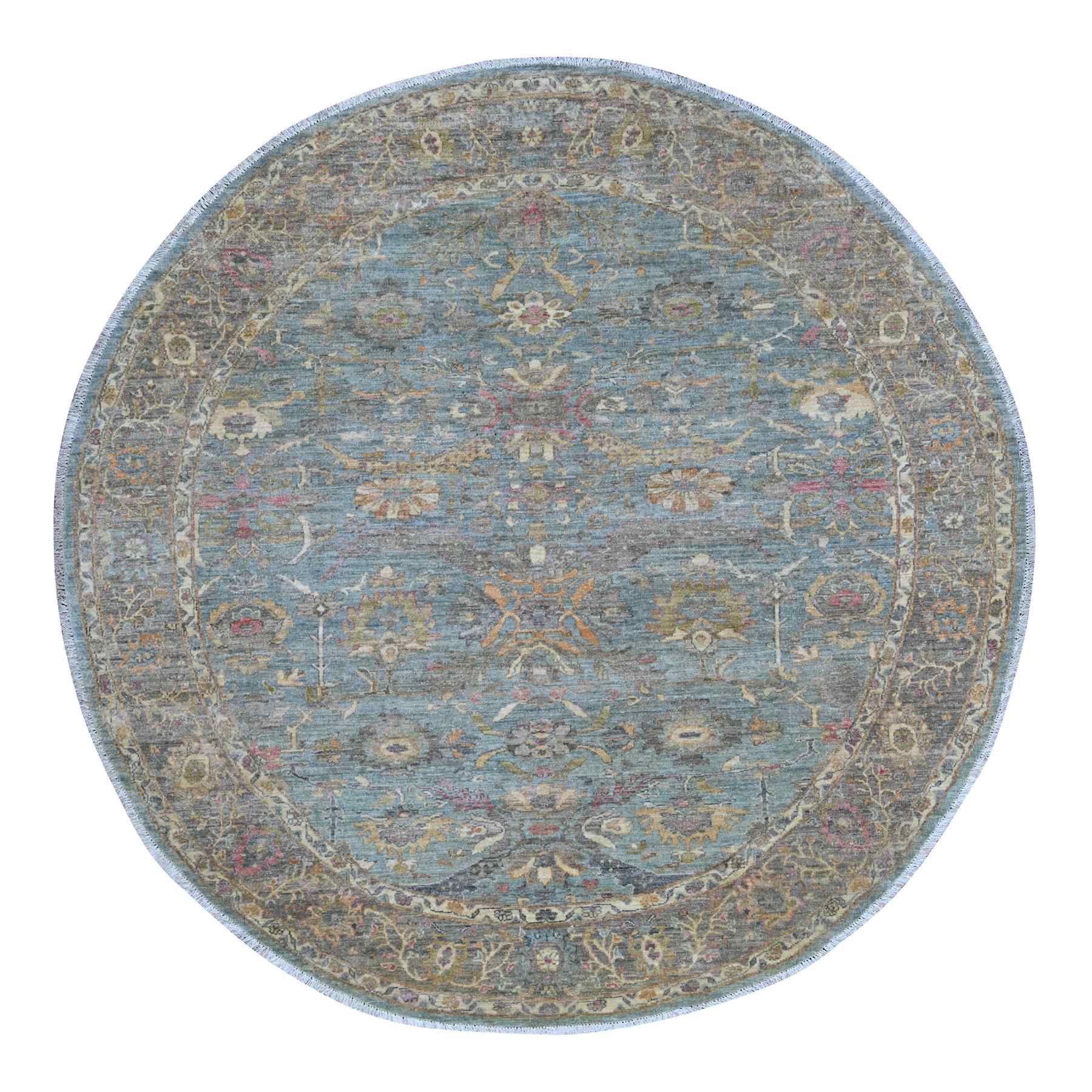 Oushak-And-Peshawar-Hand-Knotted-Rug-107590