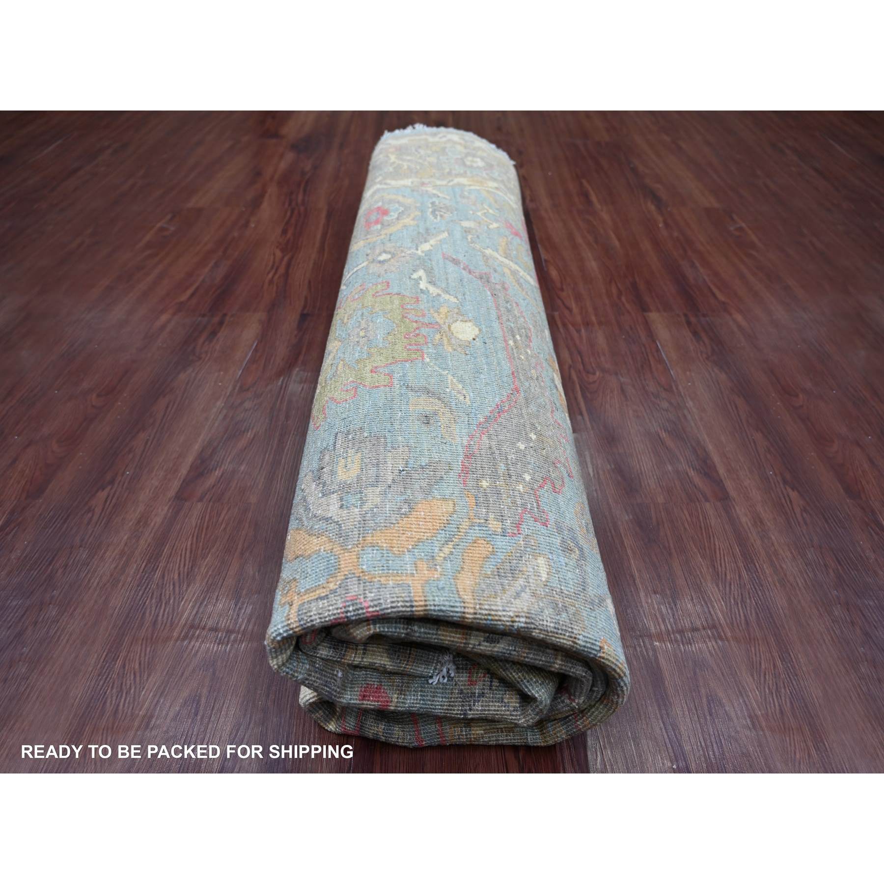 Oushak-And-Peshawar-Hand-Knotted-Rug-107590