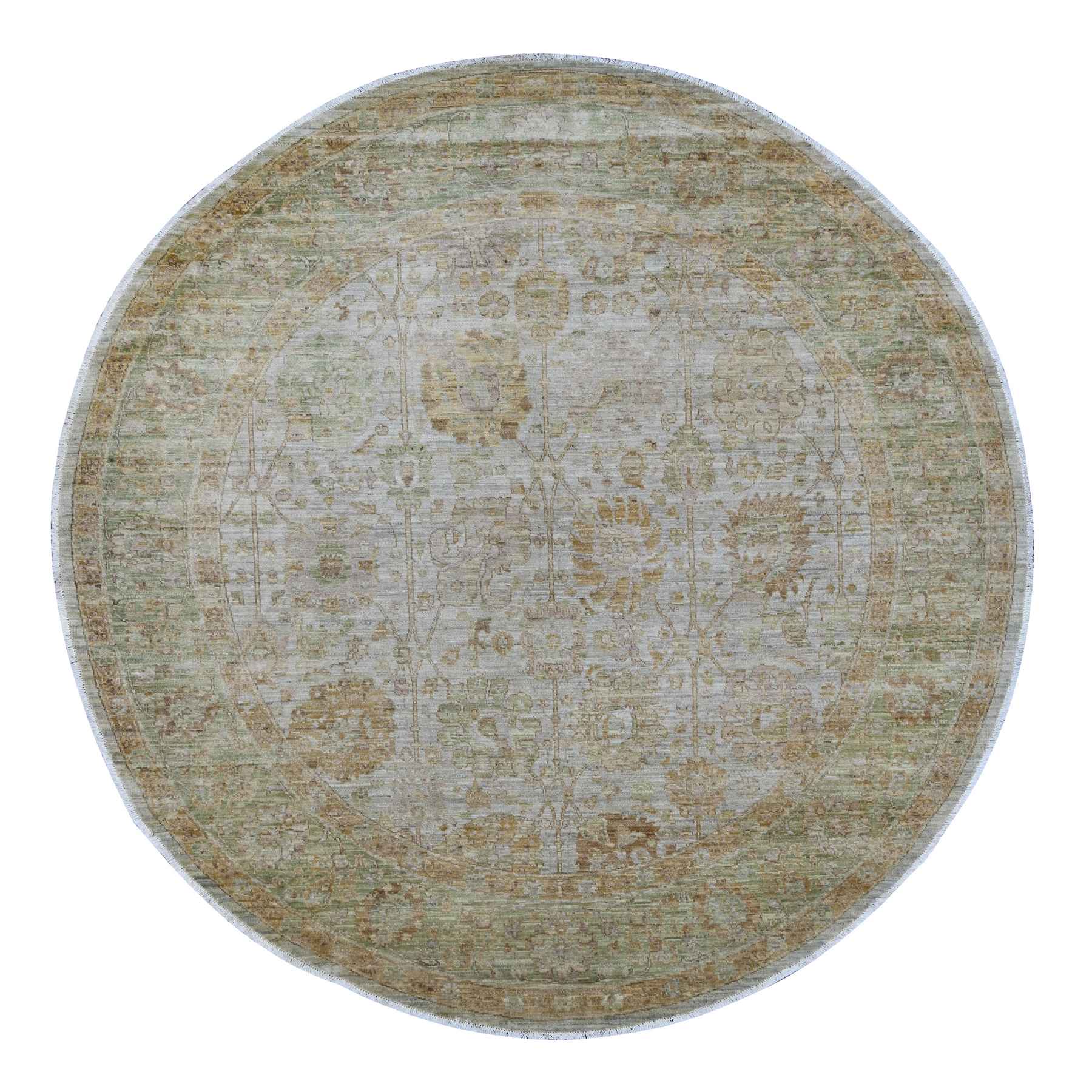 Oushak-And-Peshawar-Hand-Knotted-Rug-107595