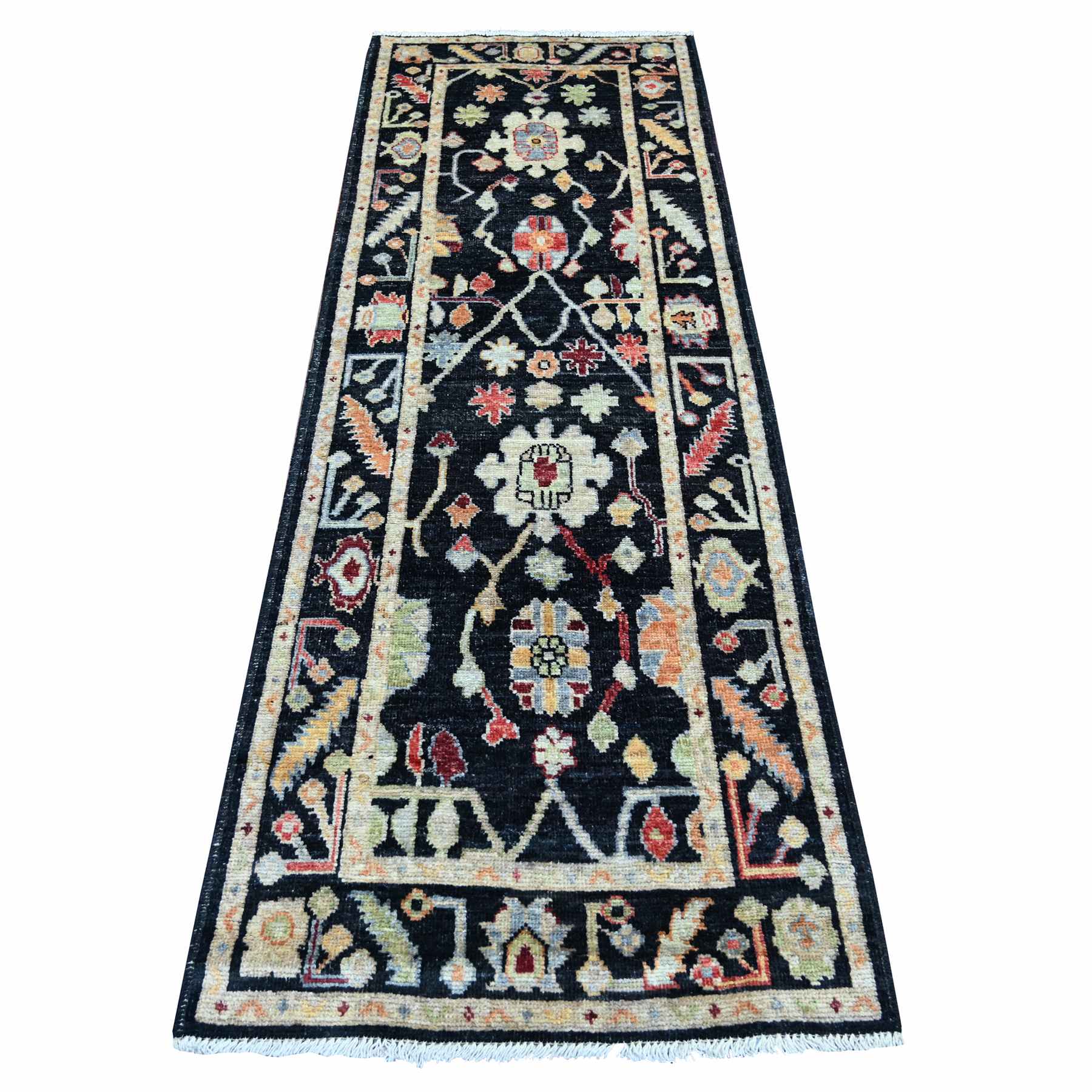 Oushak-And-Peshawar-Hand-Knotted-Rug-107645