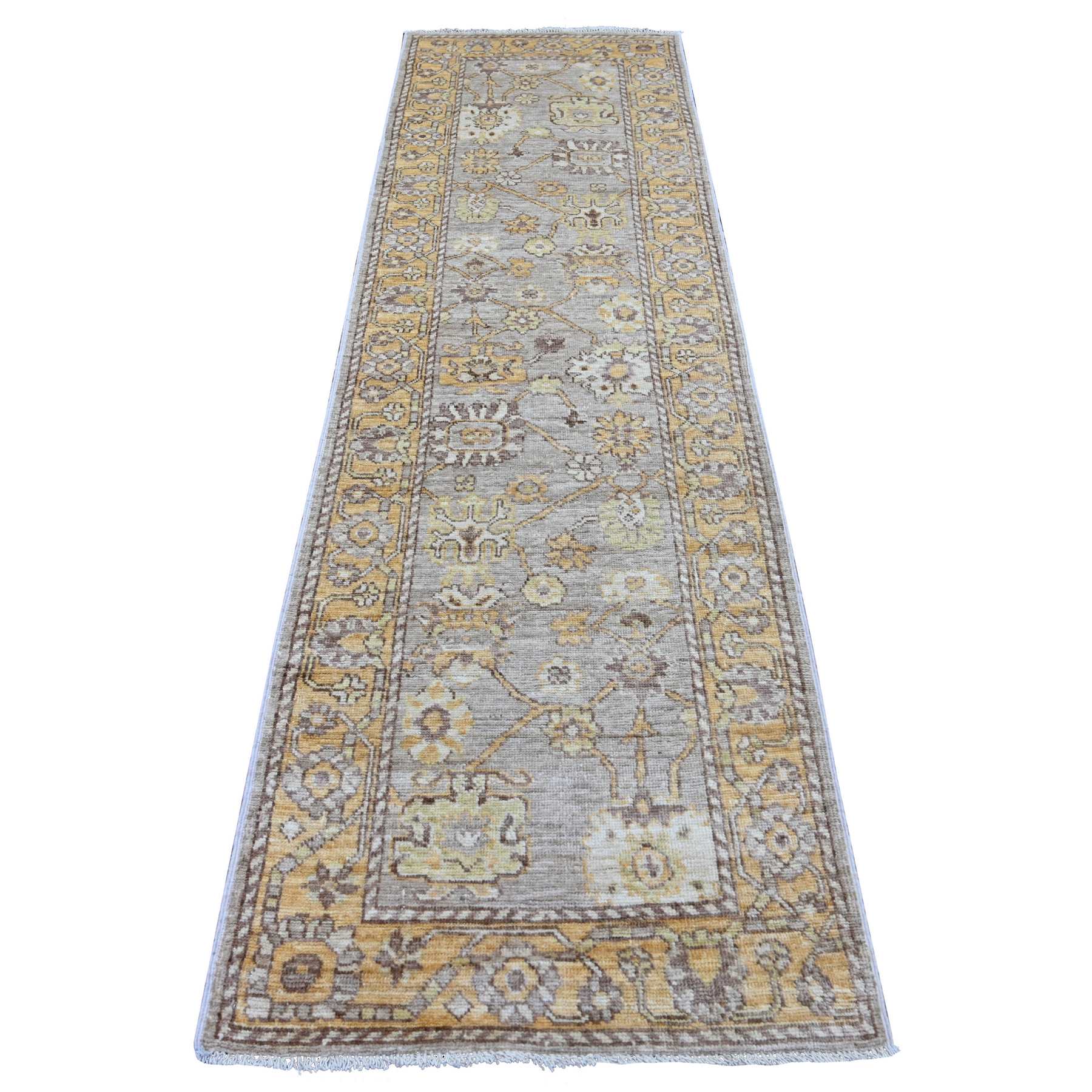 Oushak-And-Peshawar-Hand-Knotted-Rug-107655