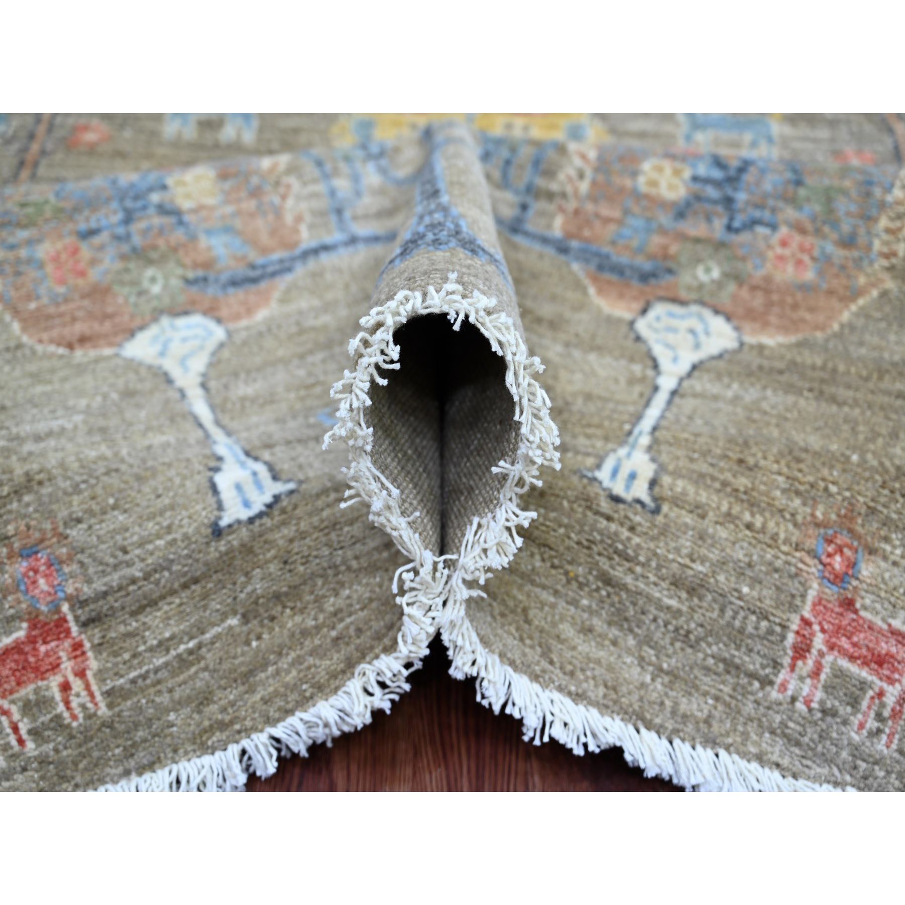 Oushak-And-Peshawar-Hand-Knotted-Rug-107680