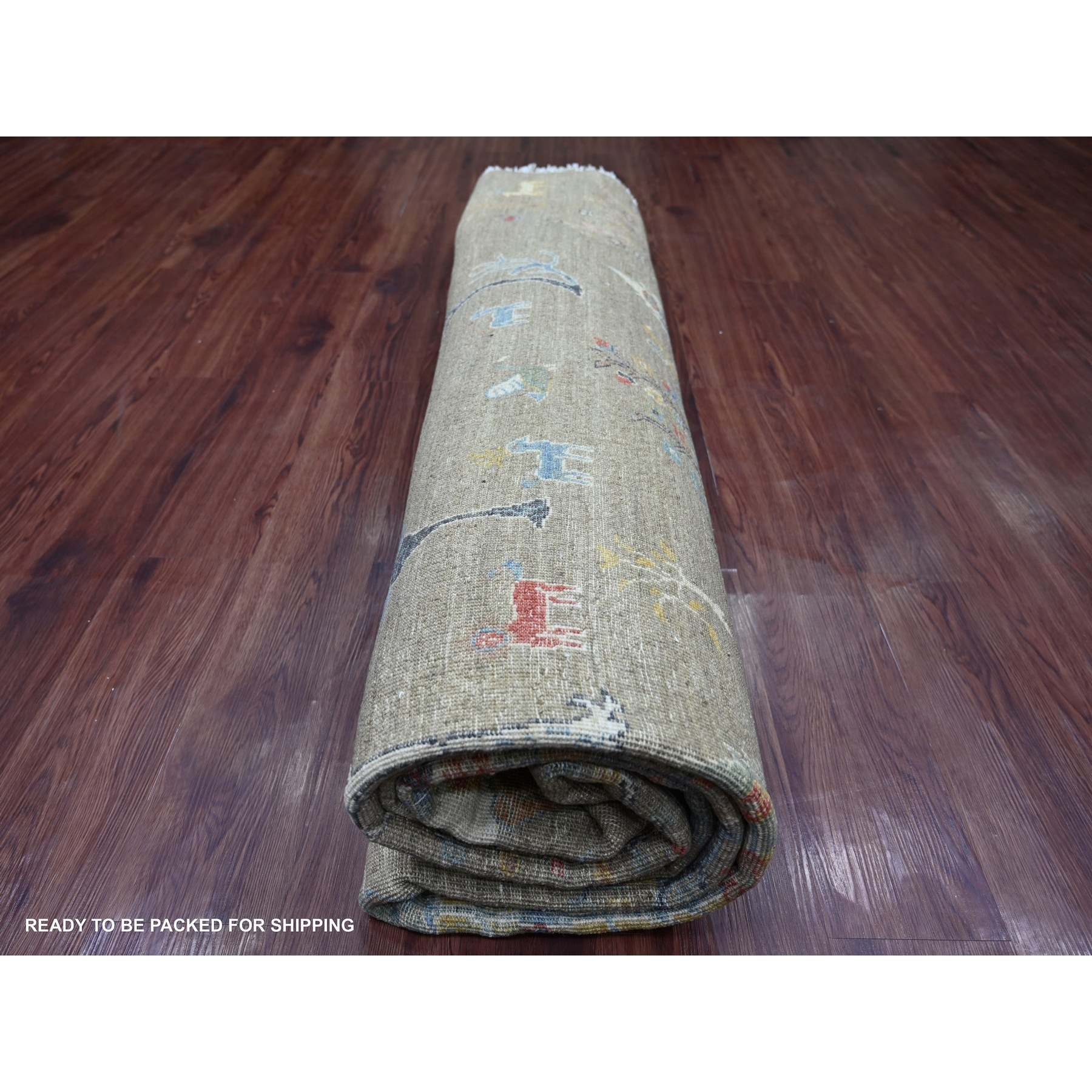 Oushak-And-Peshawar-Hand-Knotted-Rug-107680