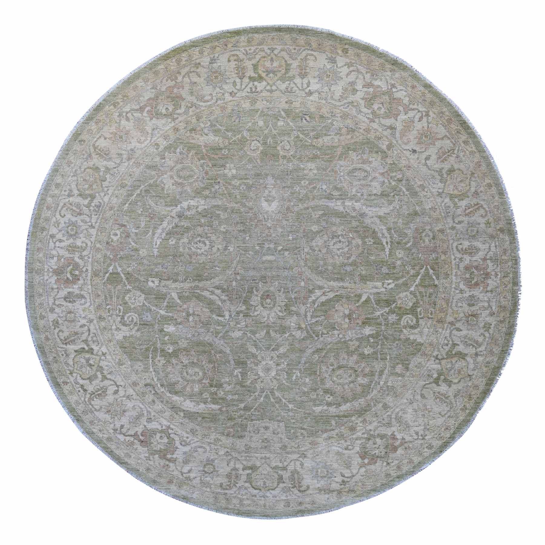 Oushak-And-Peshawar-Hand-Knotted-Rug-107685