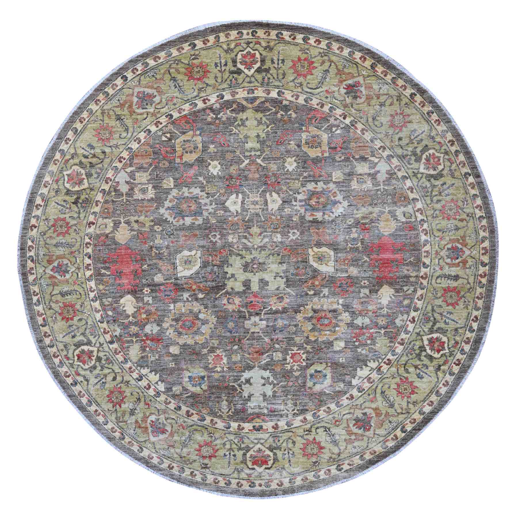 Oushak-And-Peshawar-Hand-Knotted-Rug-107690