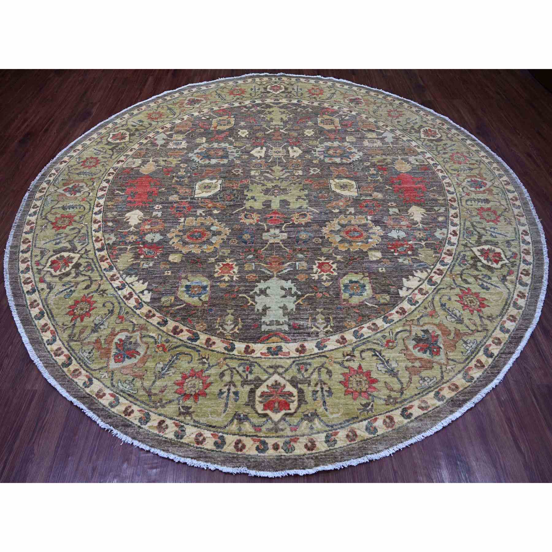 Oushak-And-Peshawar-Hand-Knotted-Rug-107690