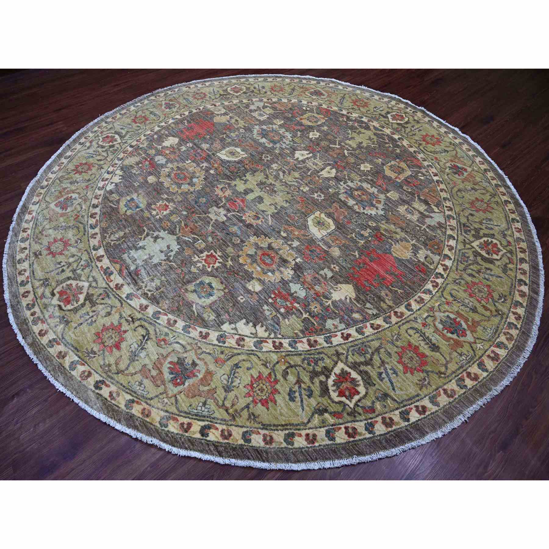 Oushak-And-Peshawar-Hand-Knotted-Rug-107690