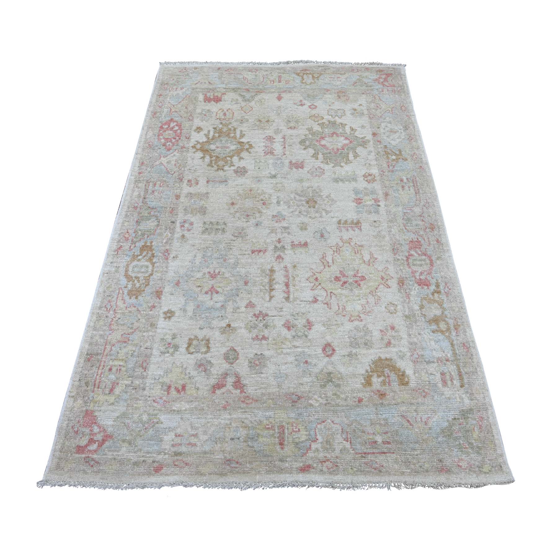 Oushak-And-Peshawar-Hand-Knotted-Rug-107720