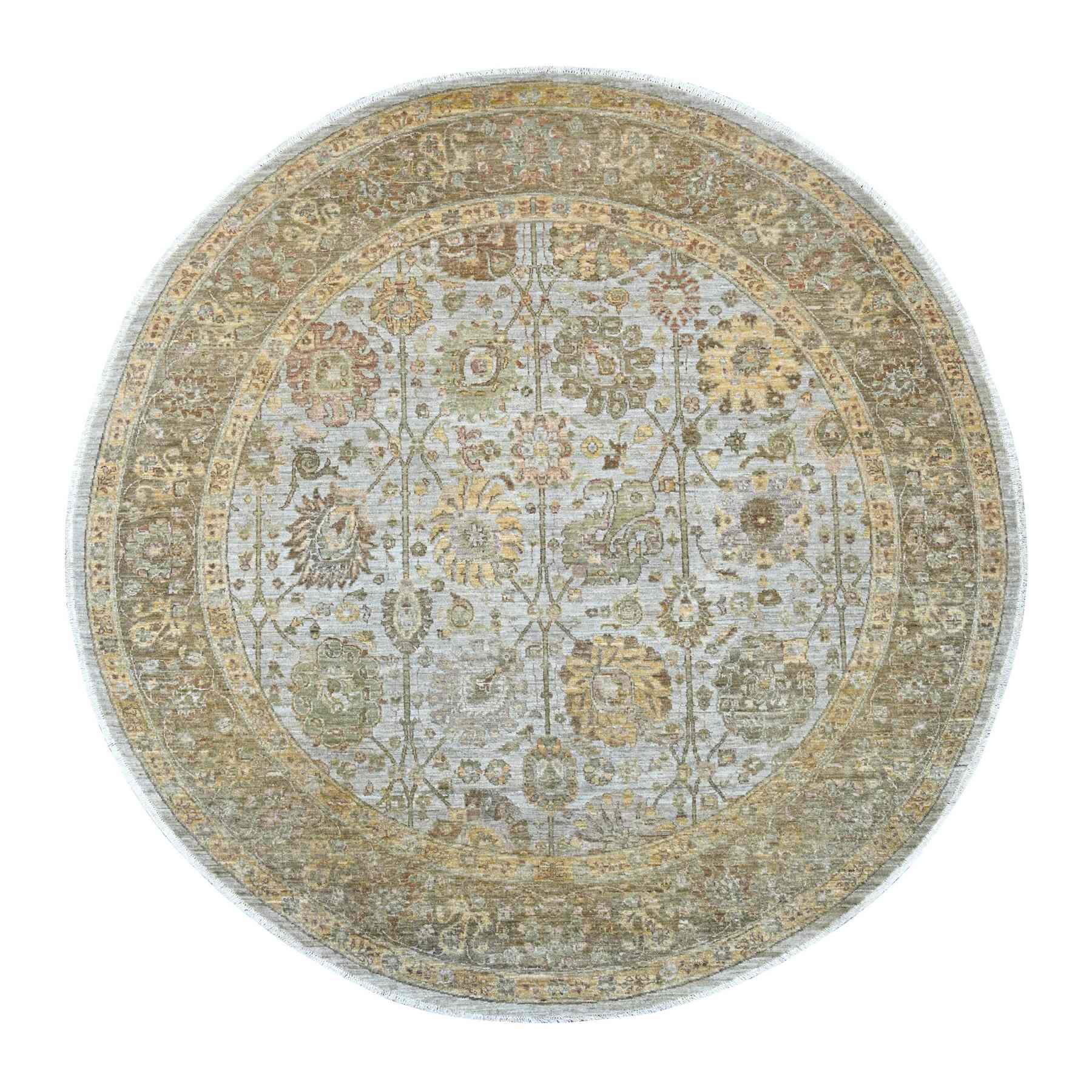 Oushak-And-Peshawar-Hand-Knotted-Rug-107740