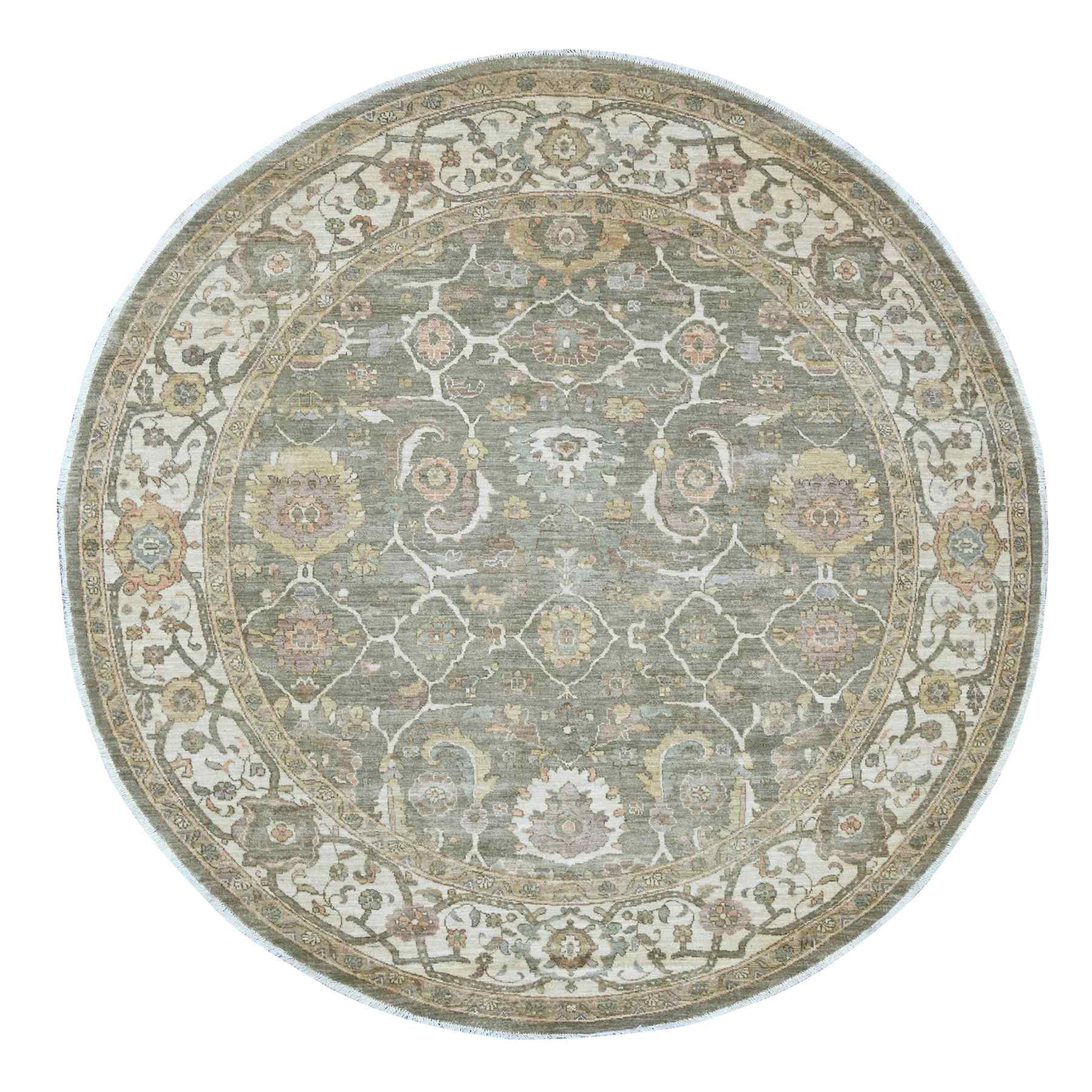 Oushak-And-Peshawar-Hand-Knotted-Rug-107745