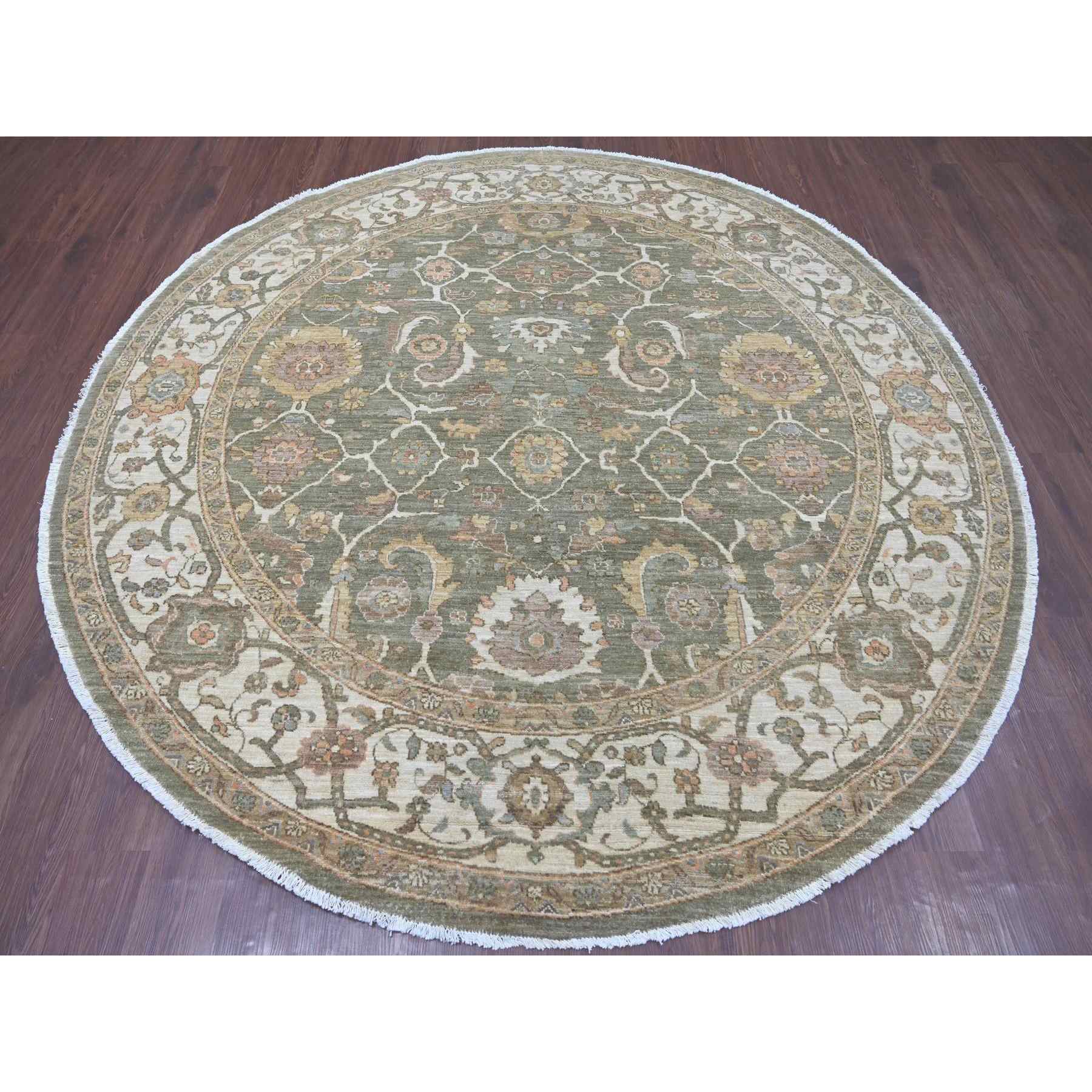 Oushak-And-Peshawar-Hand-Knotted-Rug-107745
