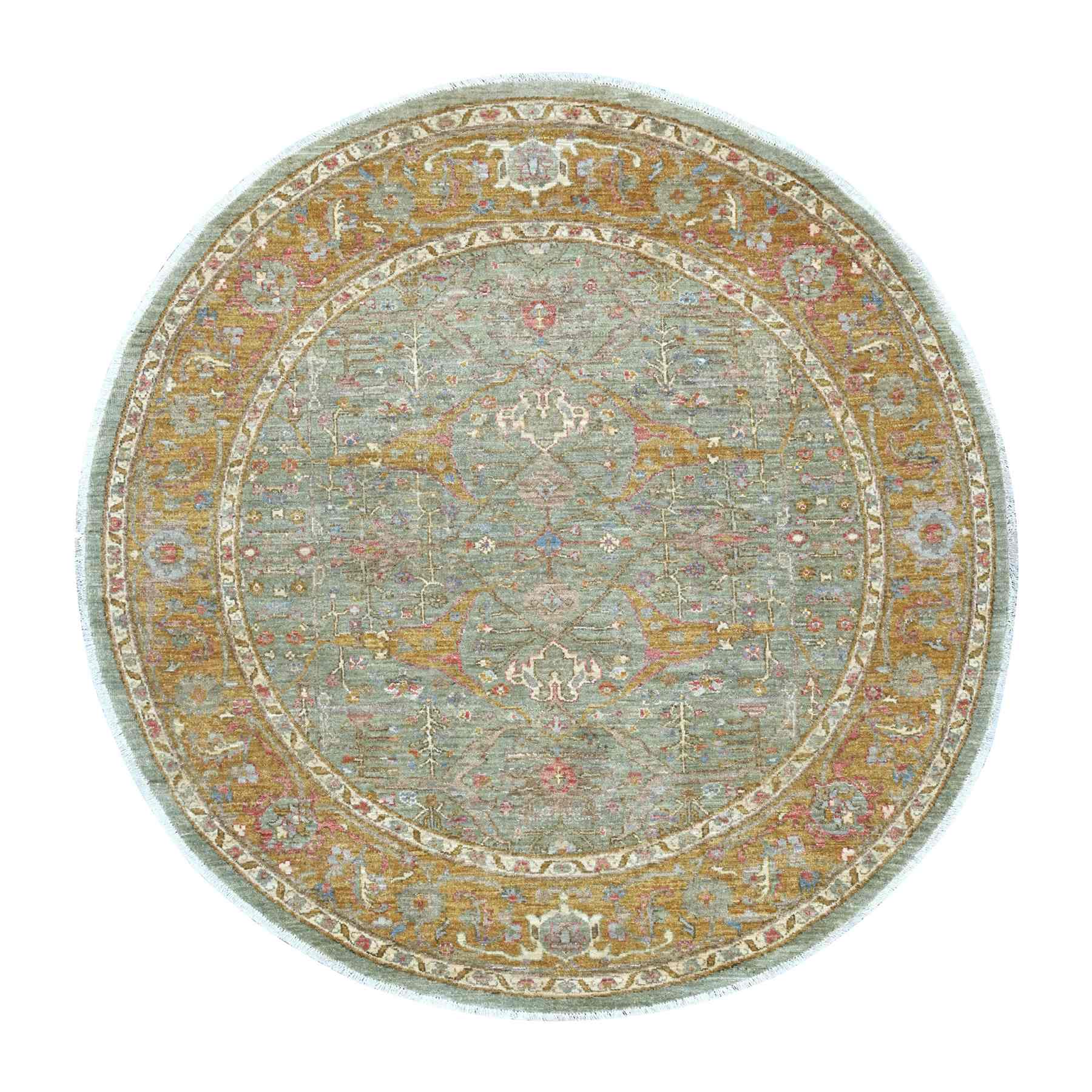 Oushak-And-Peshawar-Hand-Knotted-Rug-107755